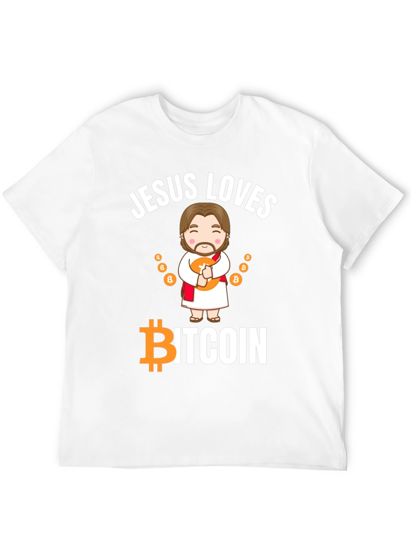 Jesus Loves Bitcoin Black T-Shirt Crypto Tee