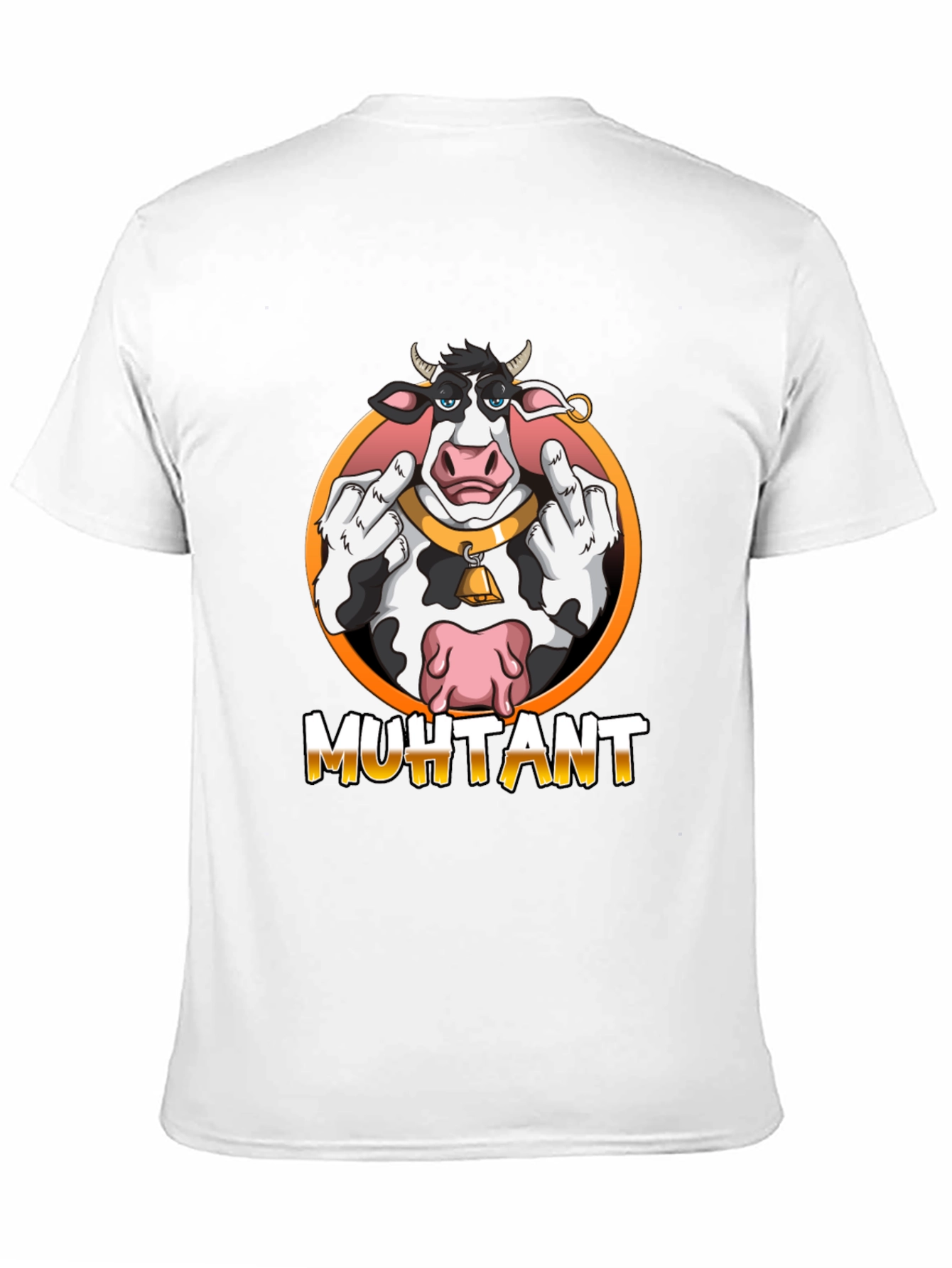 Muhtant Cartoon Cow Graphic T-Shirt
