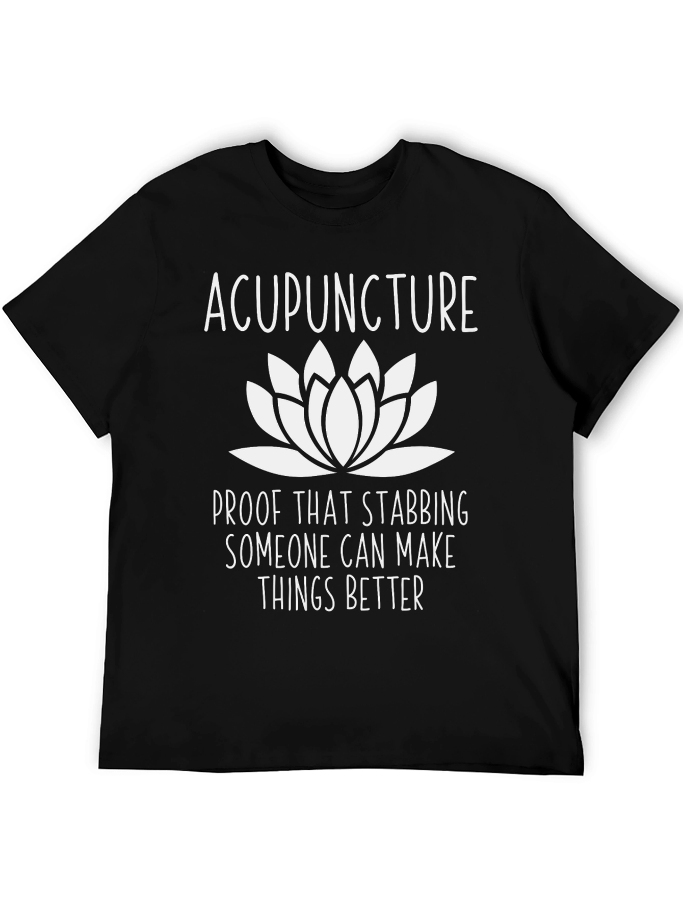 Acupuncture Humor Black T-Shirt