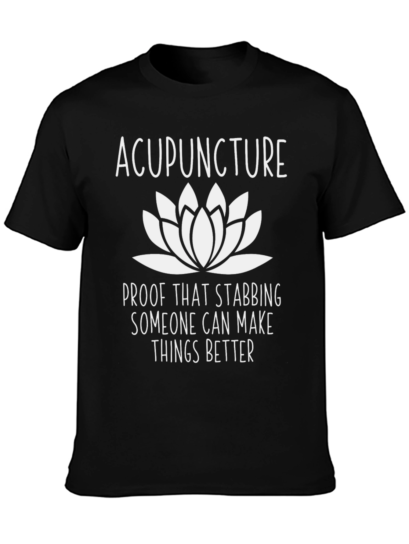 Acupuncture Humor Black T-Shirt