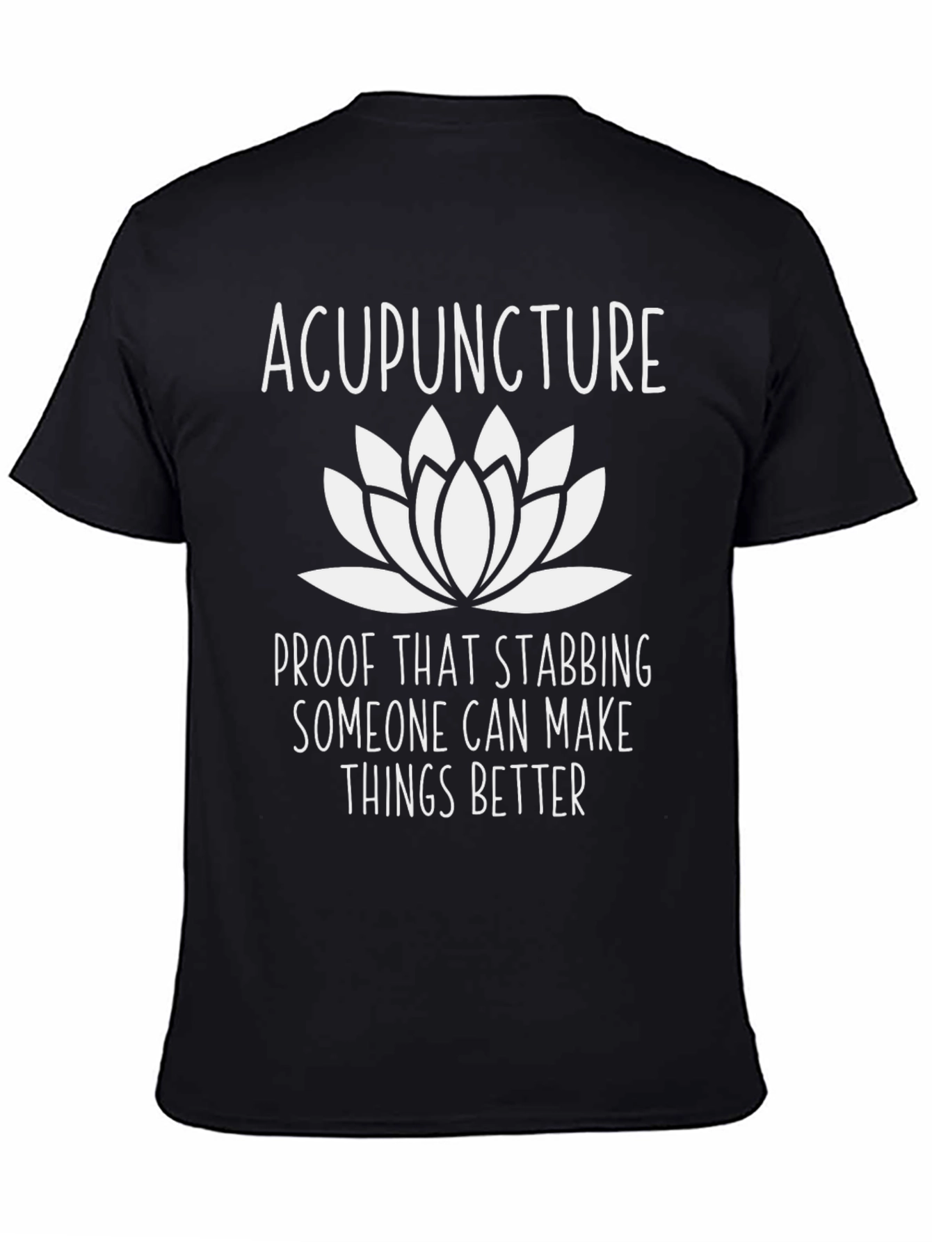 Acupuncture Humor Black T-Shirt