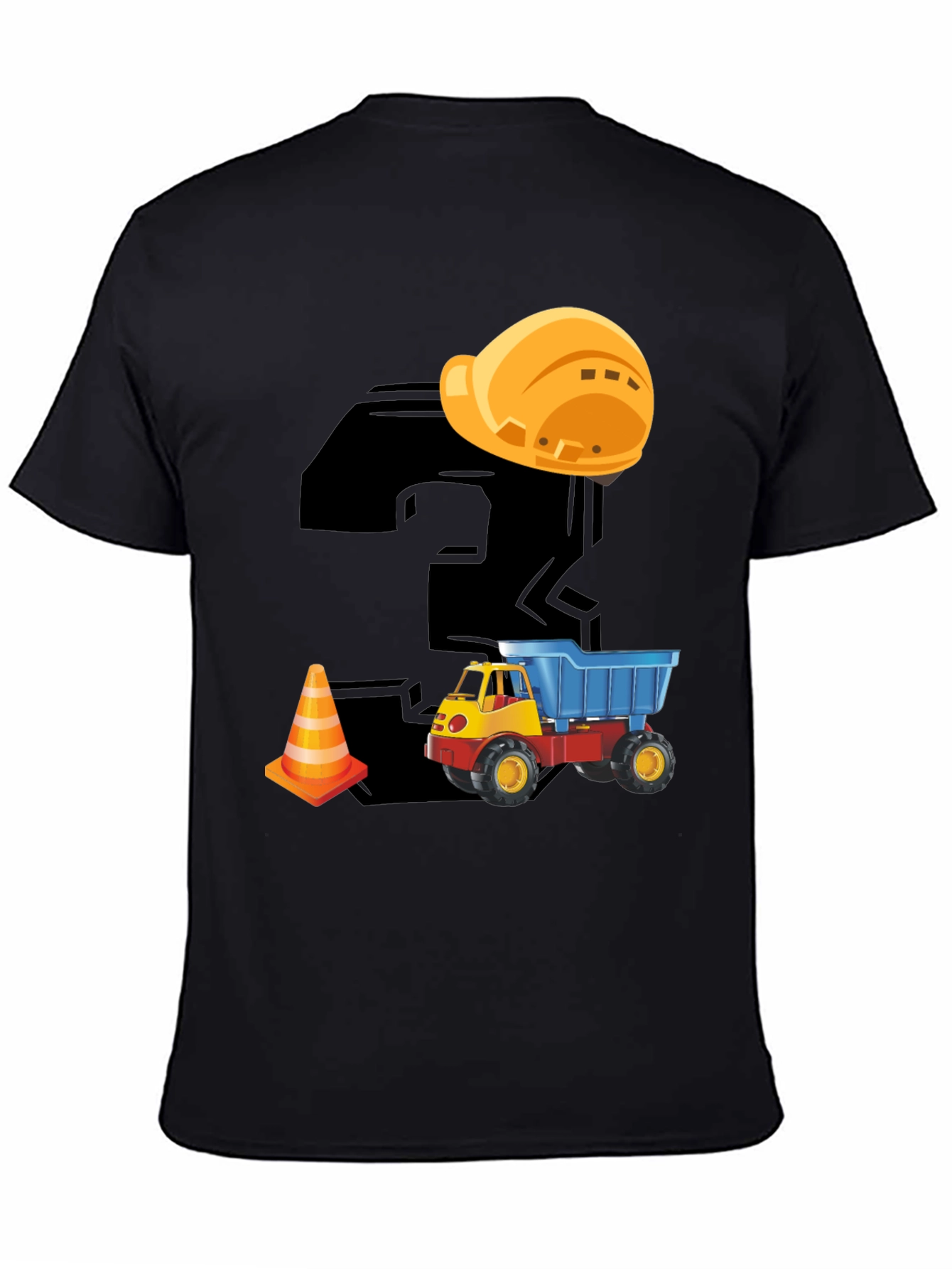 Construction Themed Birthday T-Shirt for Kids