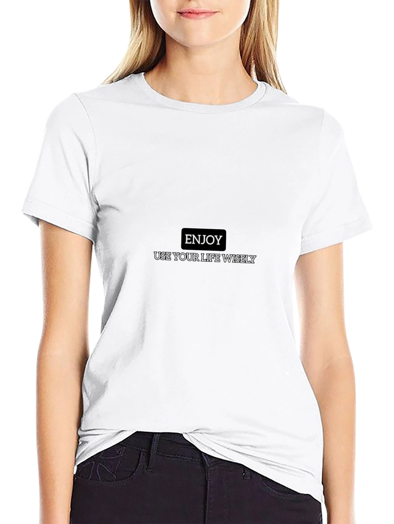 Enjoy Life Wisely - Classic Black Tee