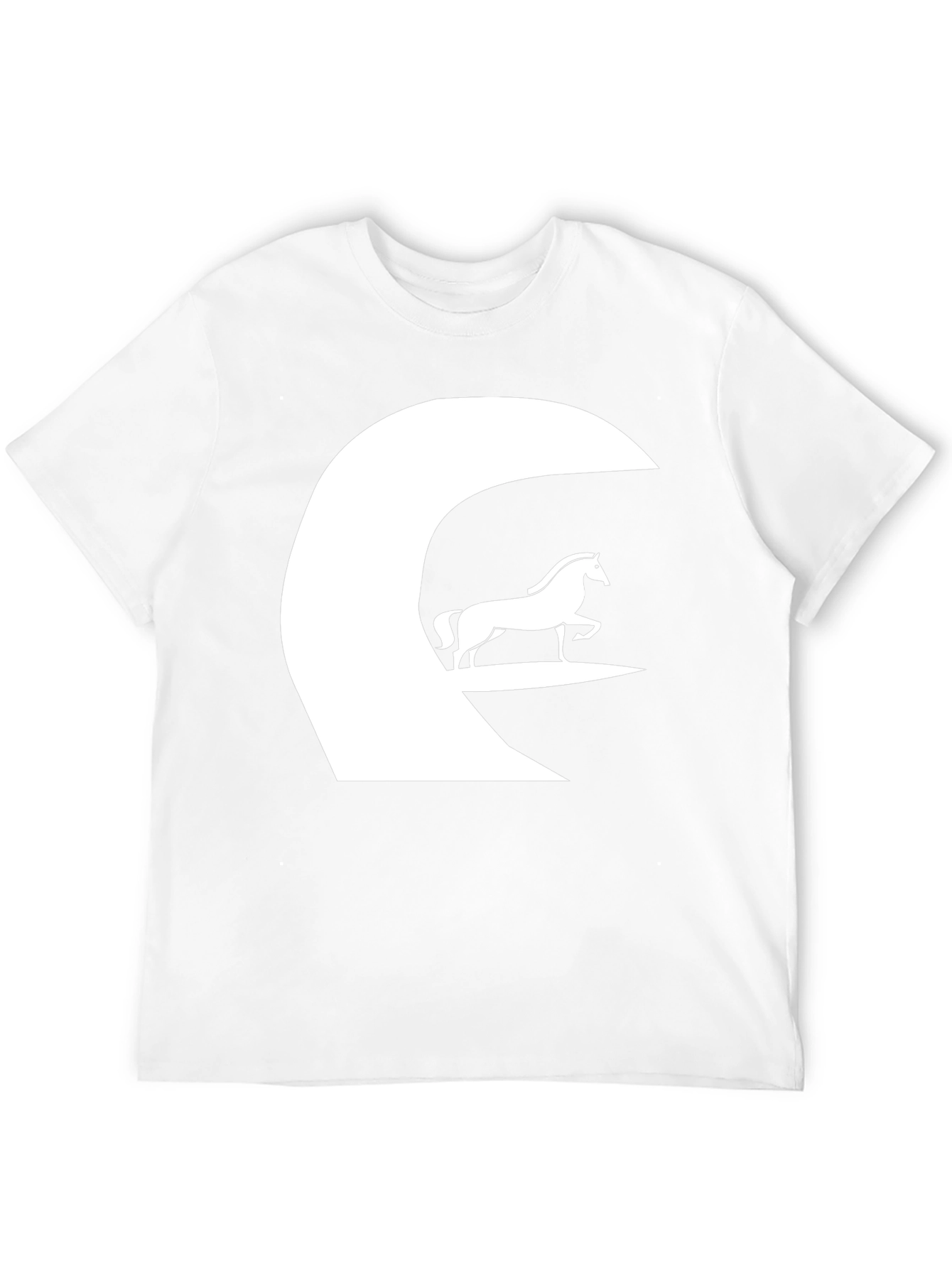 Horse Graphic Tee - Black Cotton Casual T-Shirt