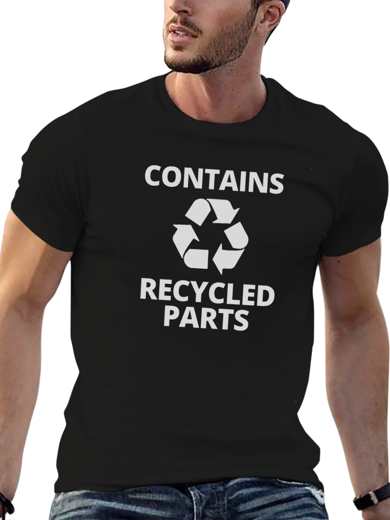 Contains Recycled Parts T-Shirt - Eco-Friendly Tee
