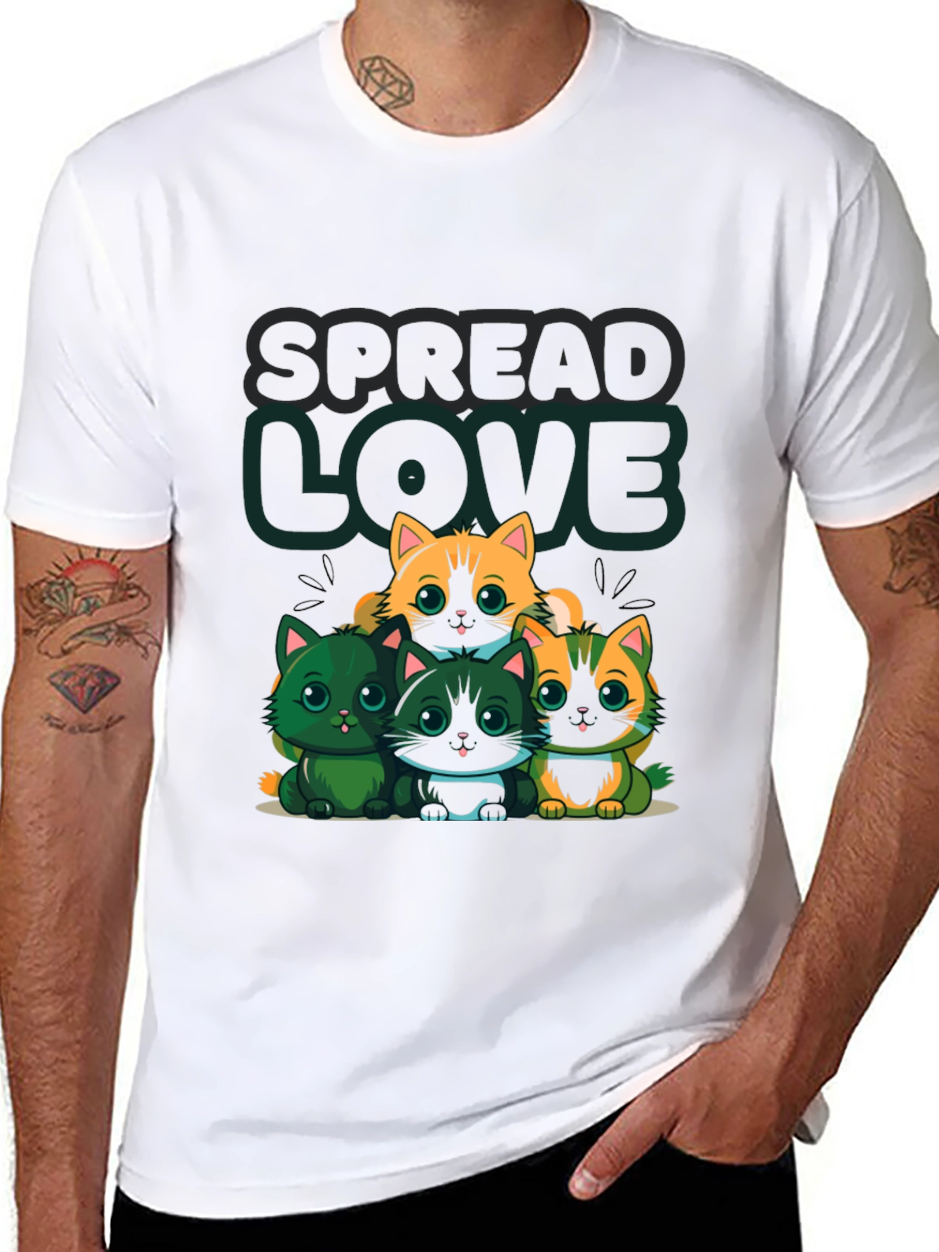Spread Love Cat T-Shirt