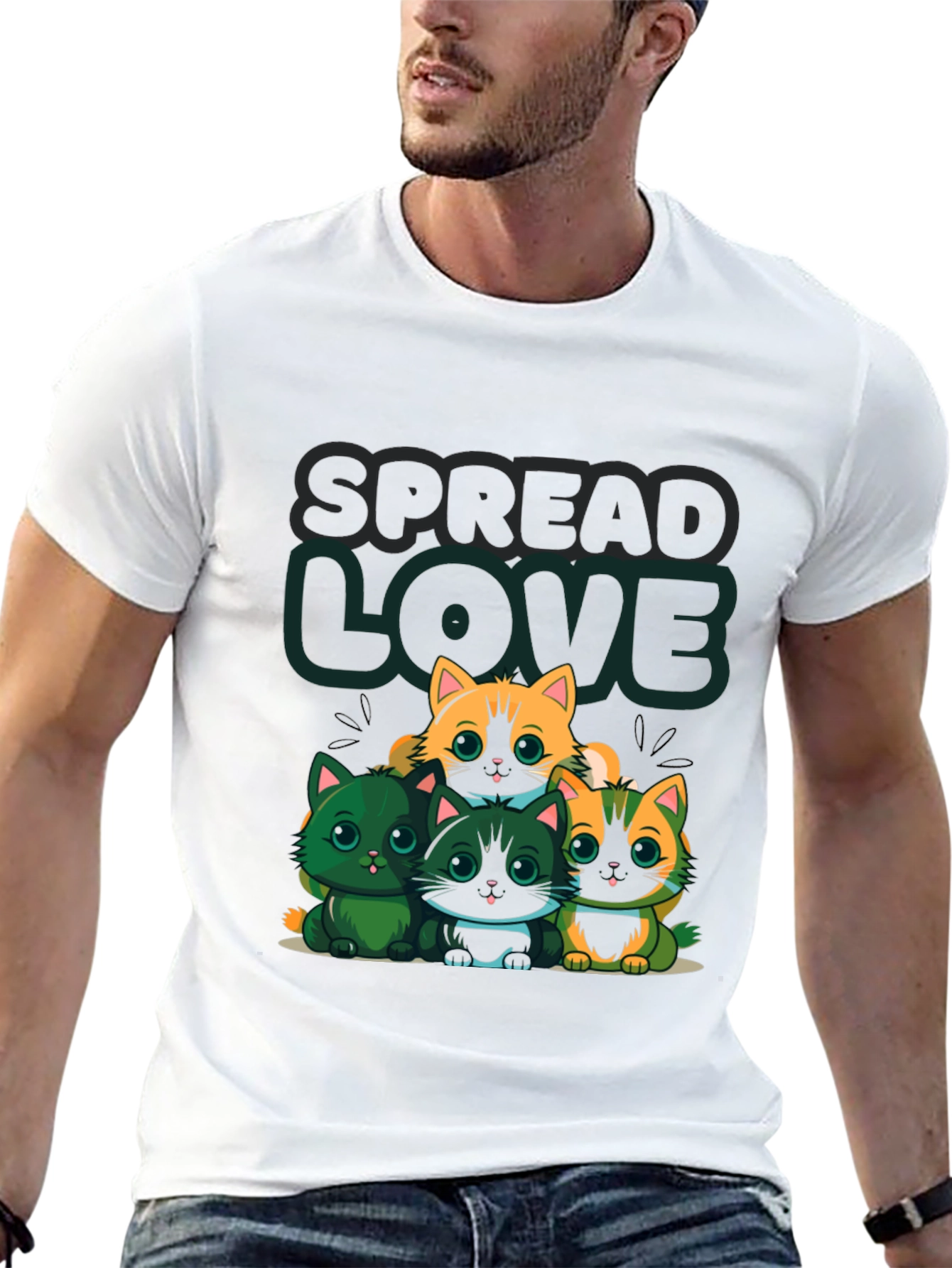 Spread Love Cat T-Shirt