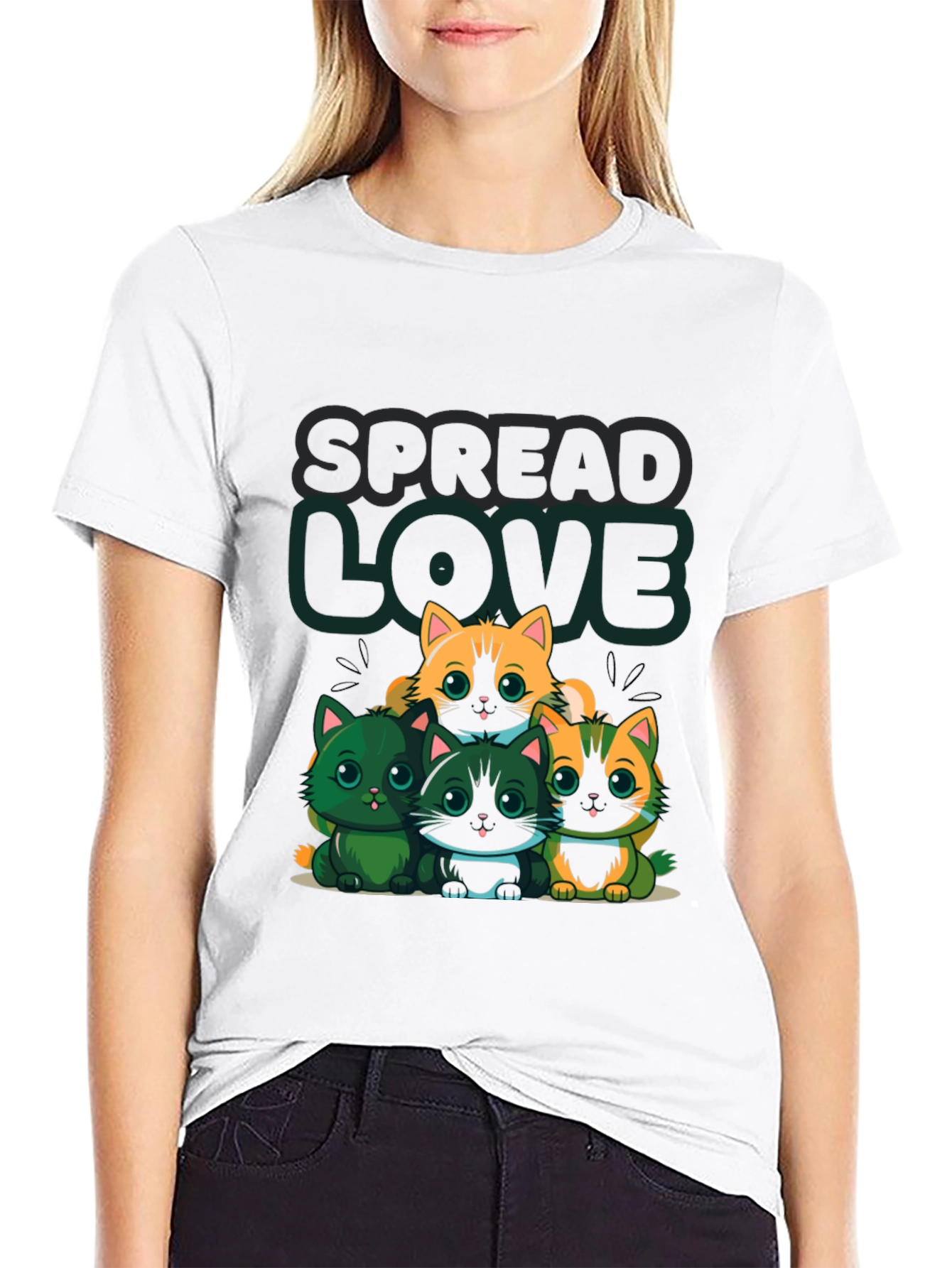 Spread Love Cat T-Shirt