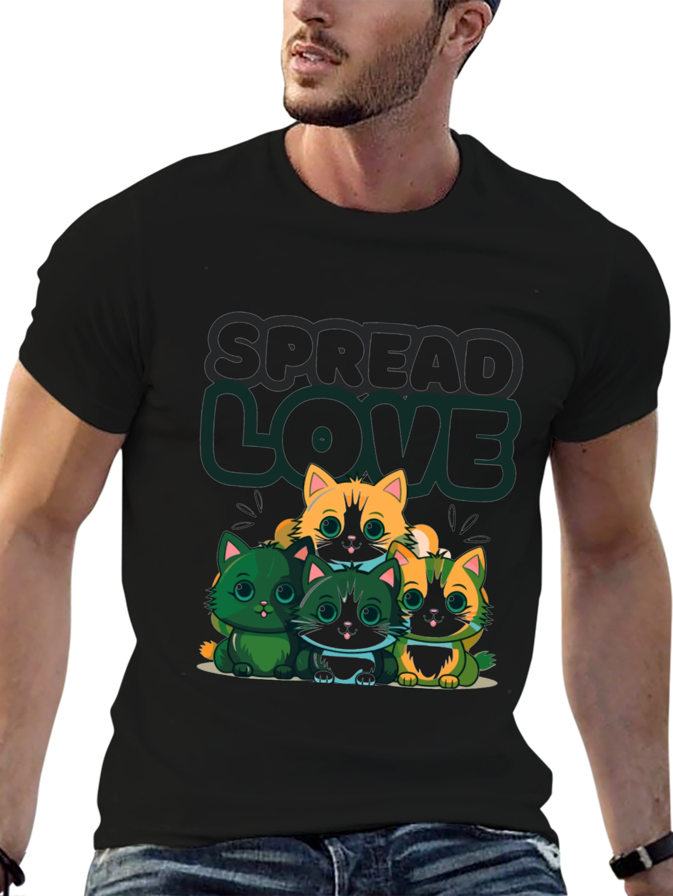 Spread Love Cat T-Shirt