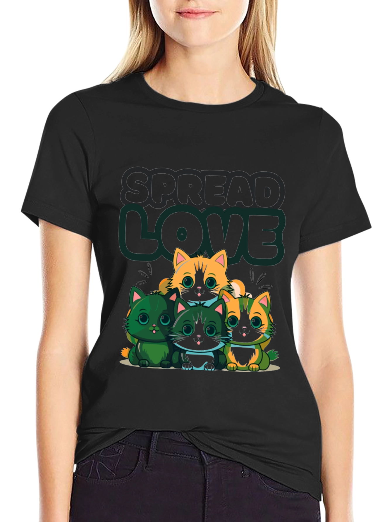 Spread Love Cat T-Shirt