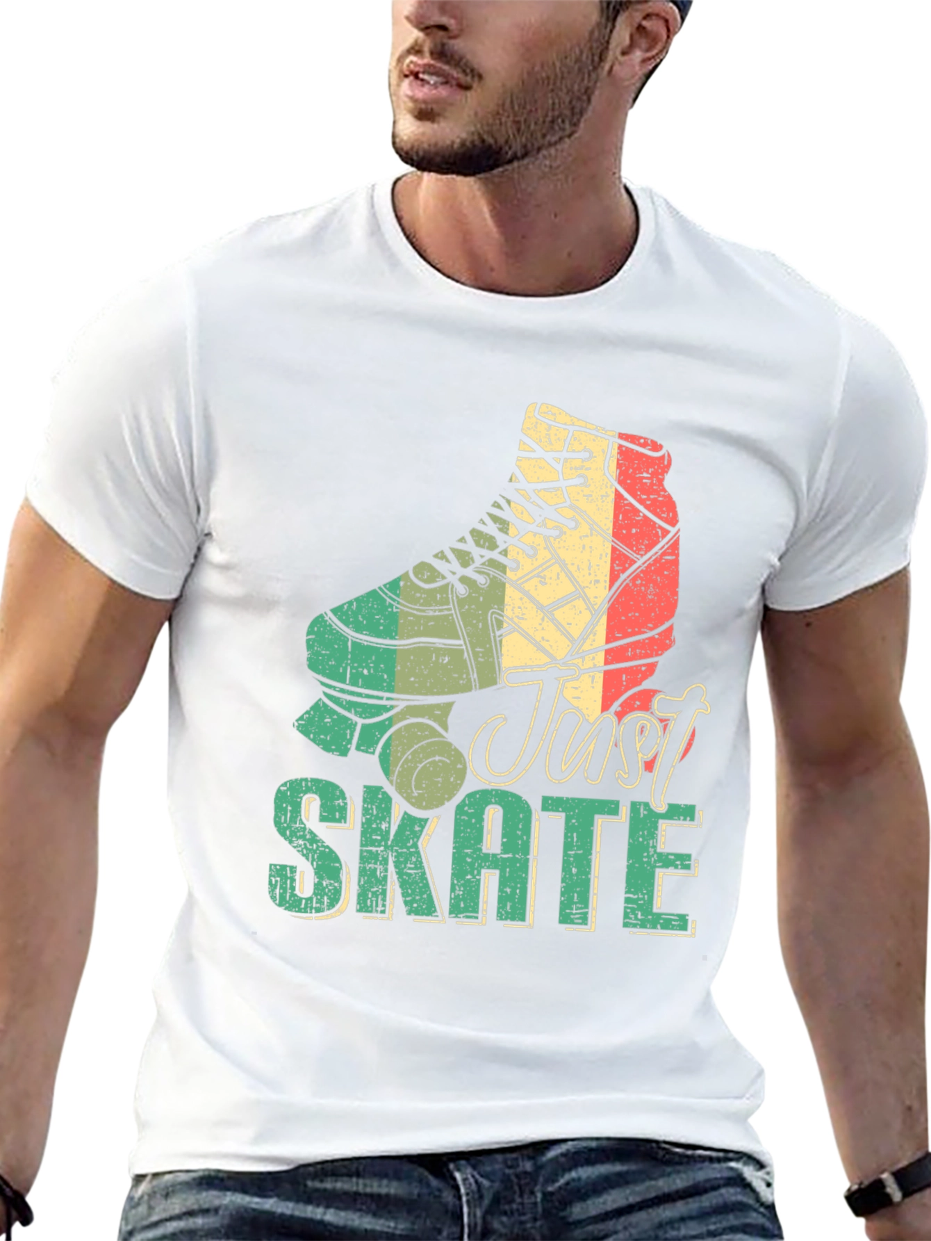 Retro Just Skate Roller Skate Graphic Tee
