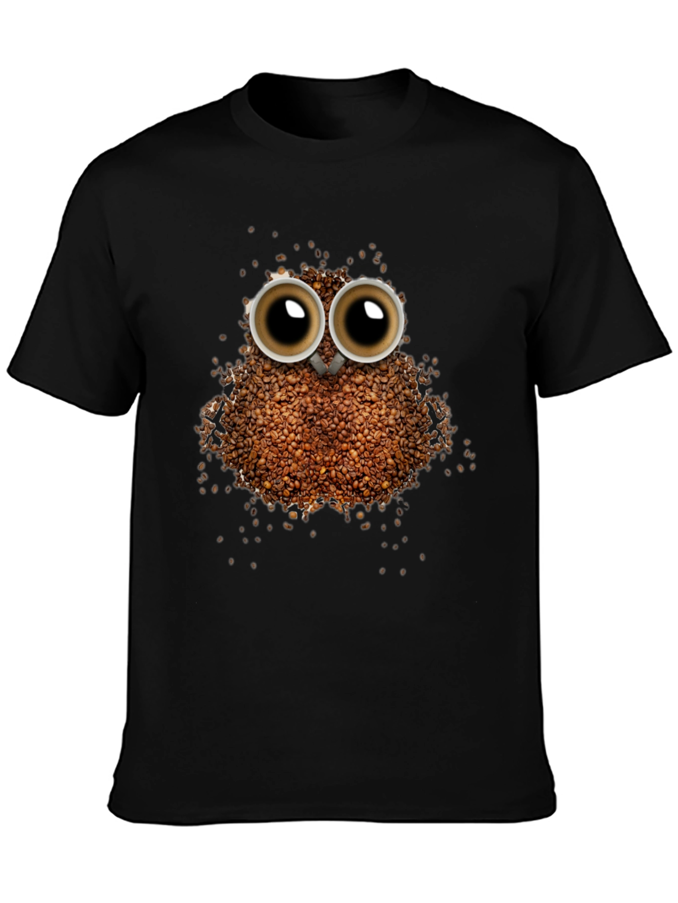 Coffee Bean Owl T-Shirt - Unique Graphic Tee