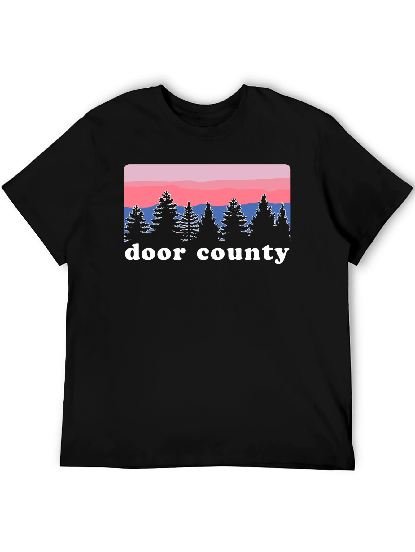 Door County Trees Graphic Tee - Black
