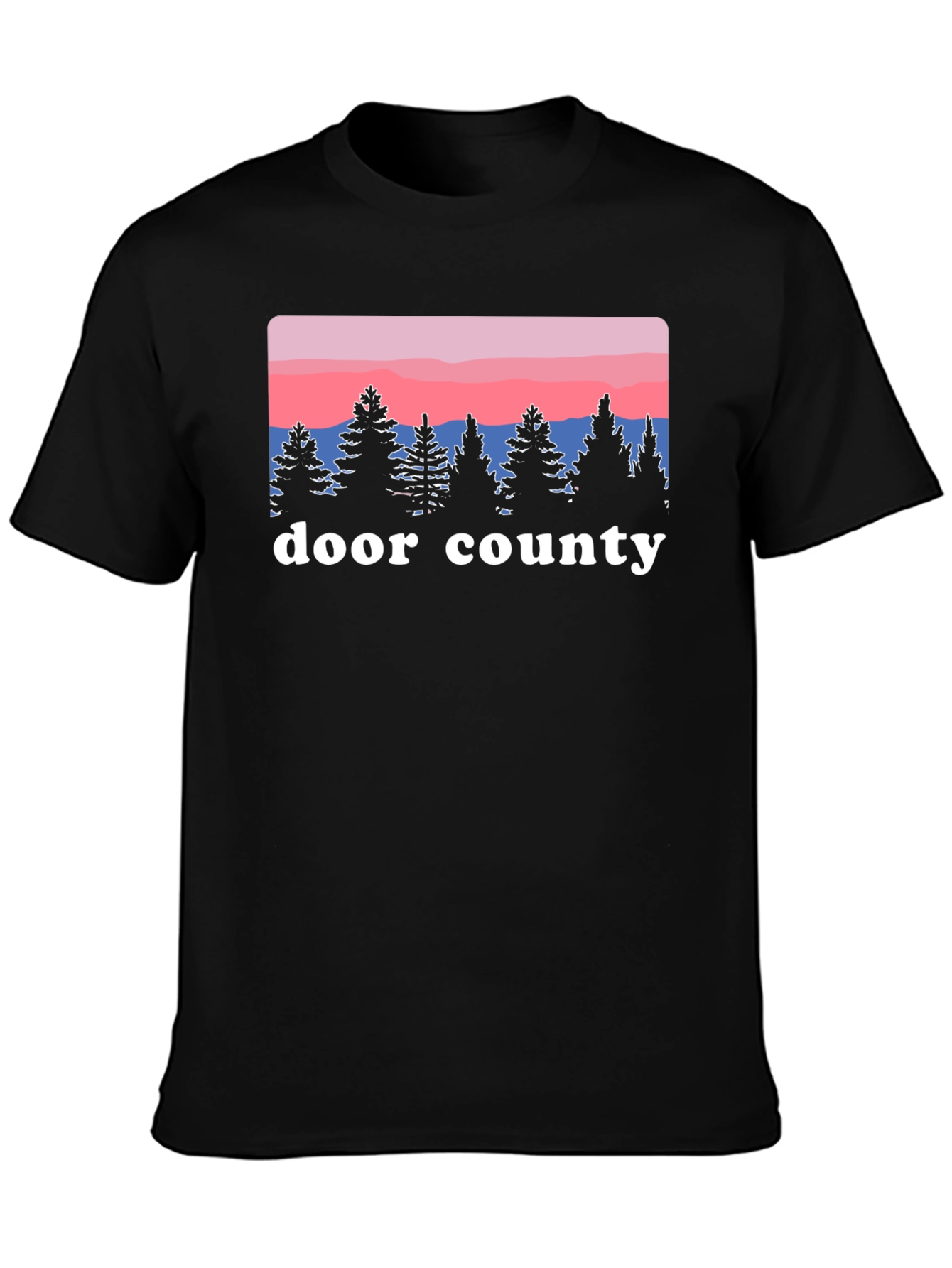 Door County Trees Graphic Tee - Black