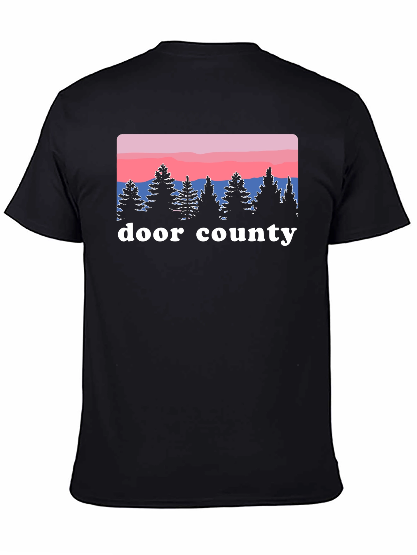 Door County Trees Graphic Tee - Black