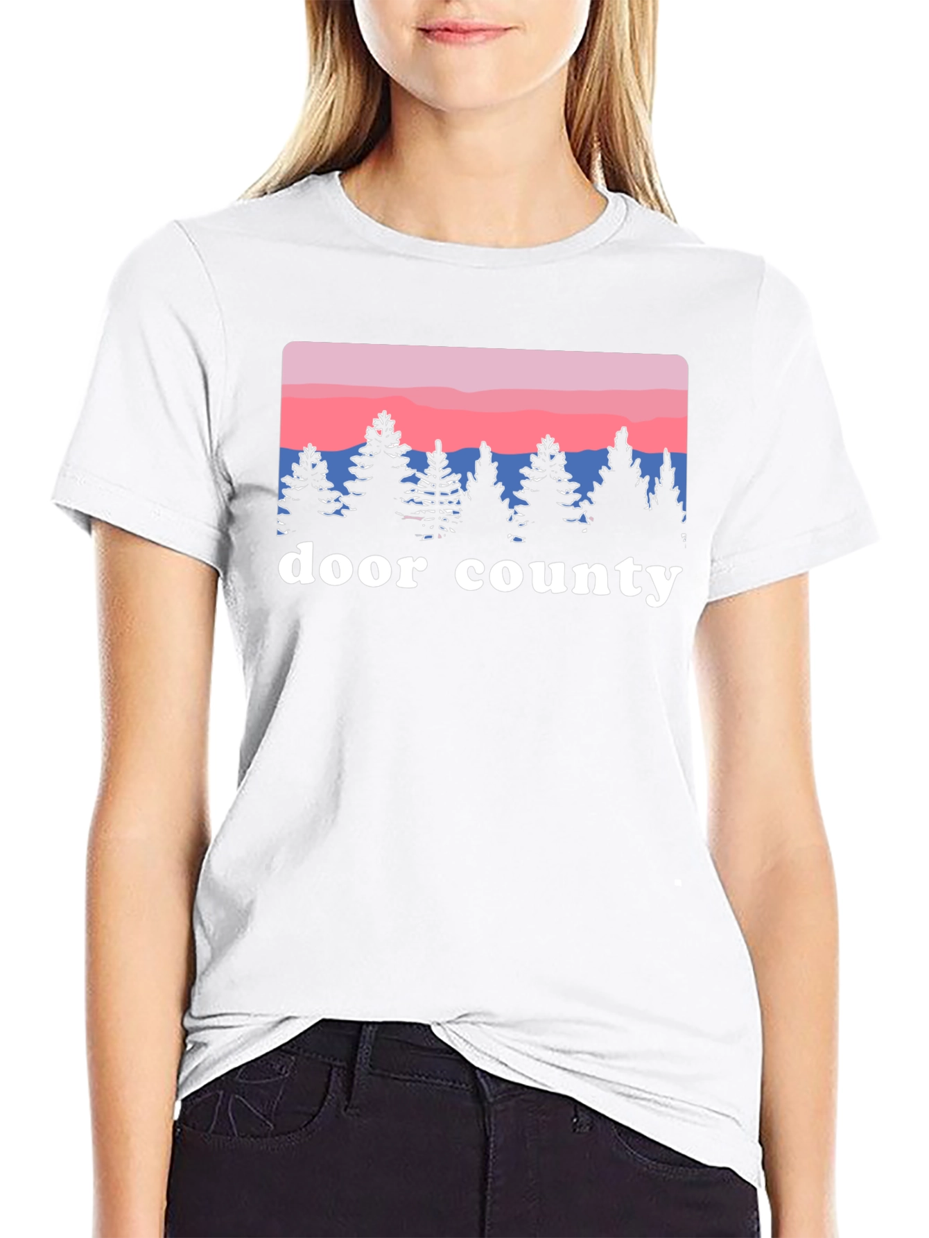 Door County Trees Graphic Tee - Black