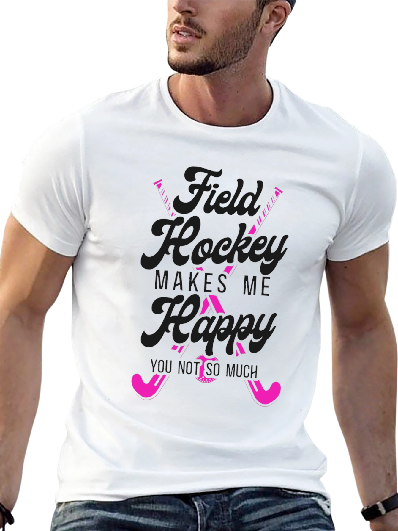 Field Hockey Makes Me Happy T-Shirt