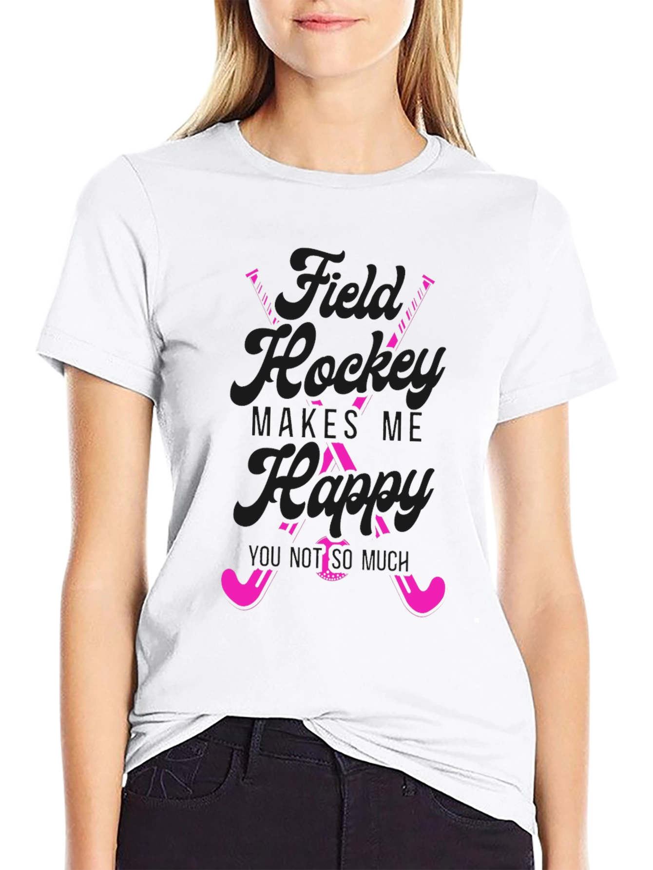 Field Hockey Makes Me Happy T-Shirt