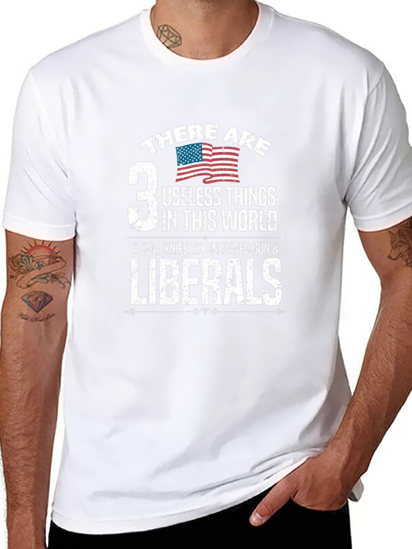 3 Useless Things Funny Political T-Shirt