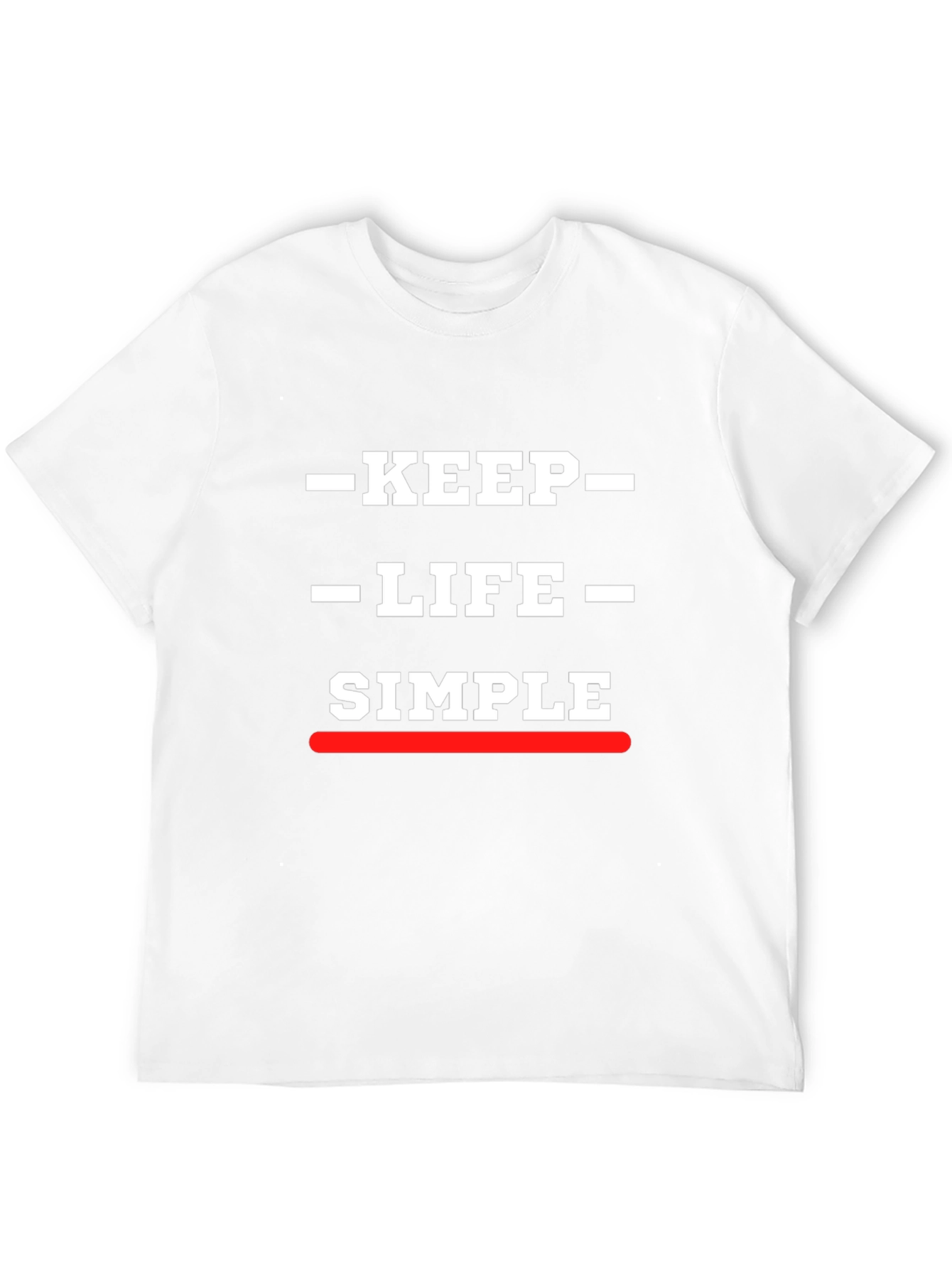 Keep Life Simple Graphic Print Black T-Shirt
