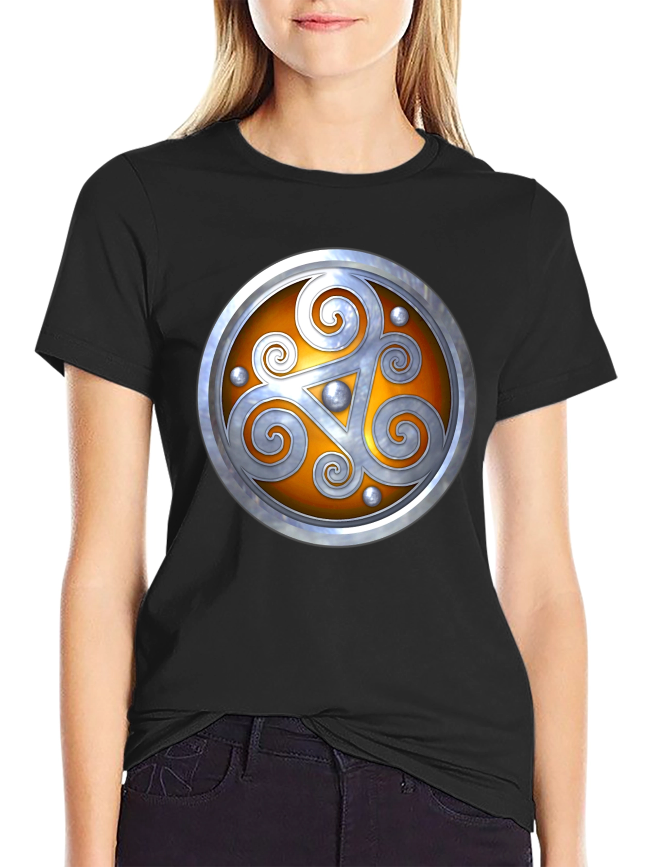 Celtic Shield Graphic Black T-Shirt
