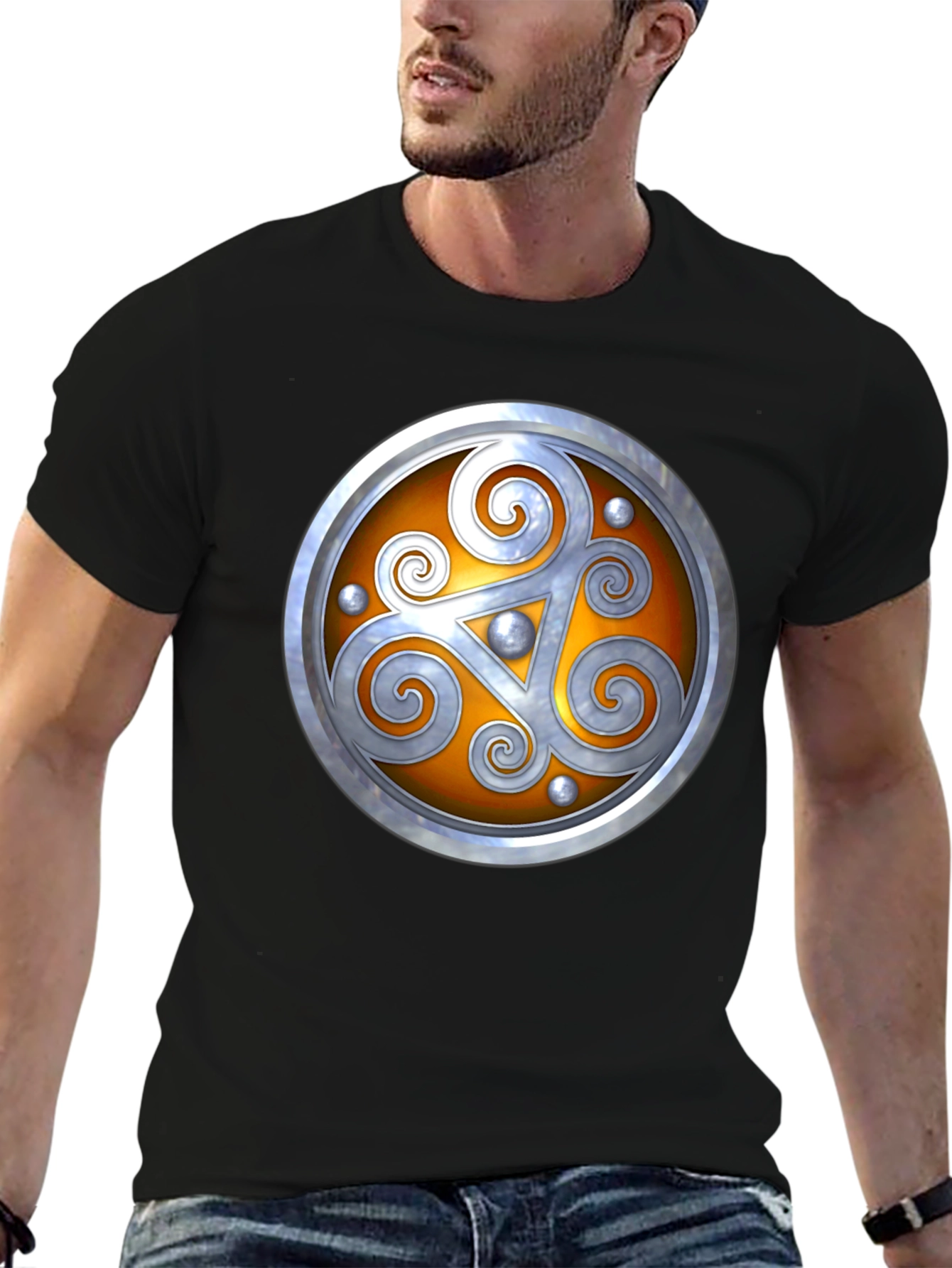 Celtic Shield Graphic Black T-Shirt