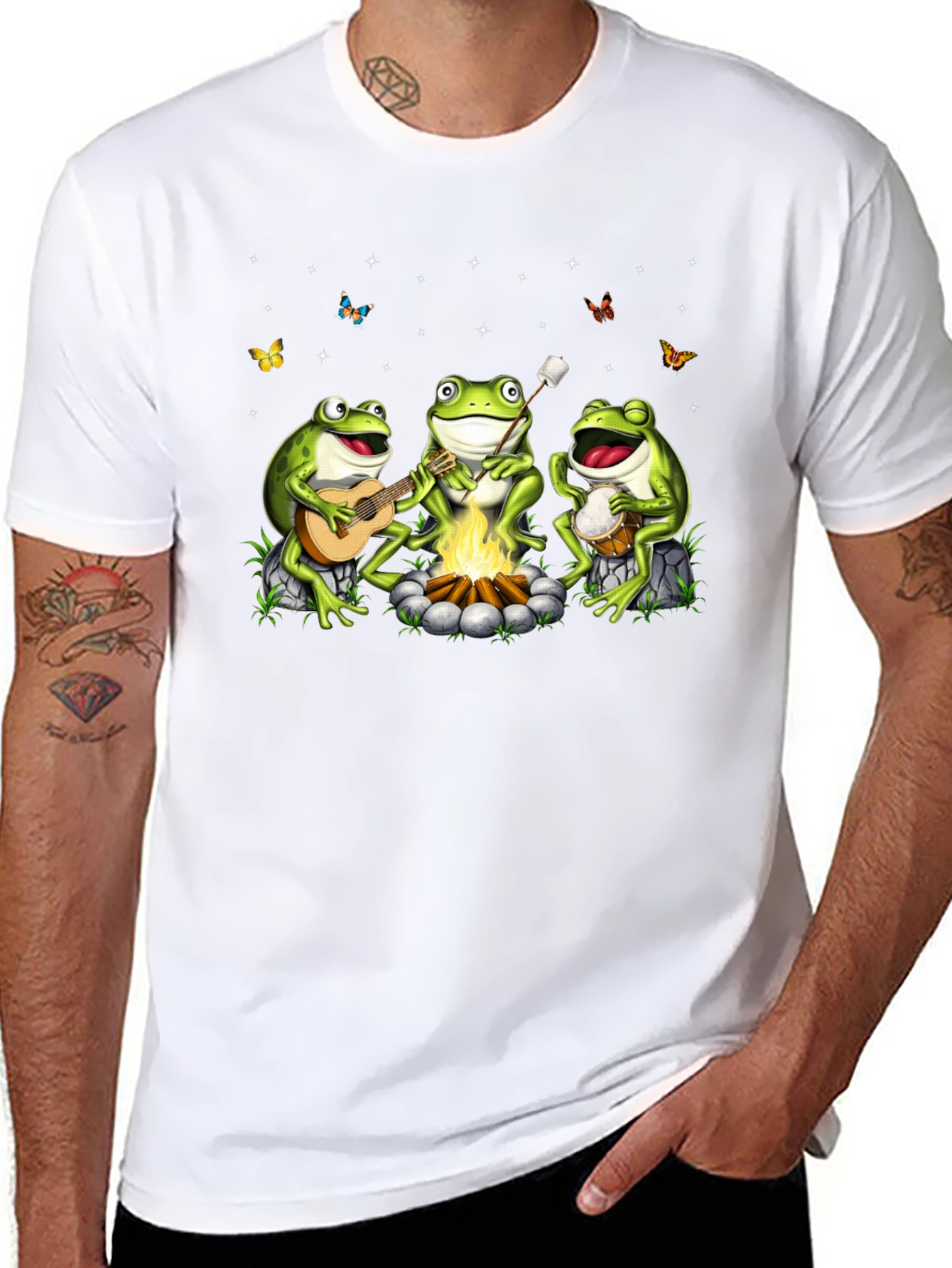 Campfire Frogs Graphic Tee