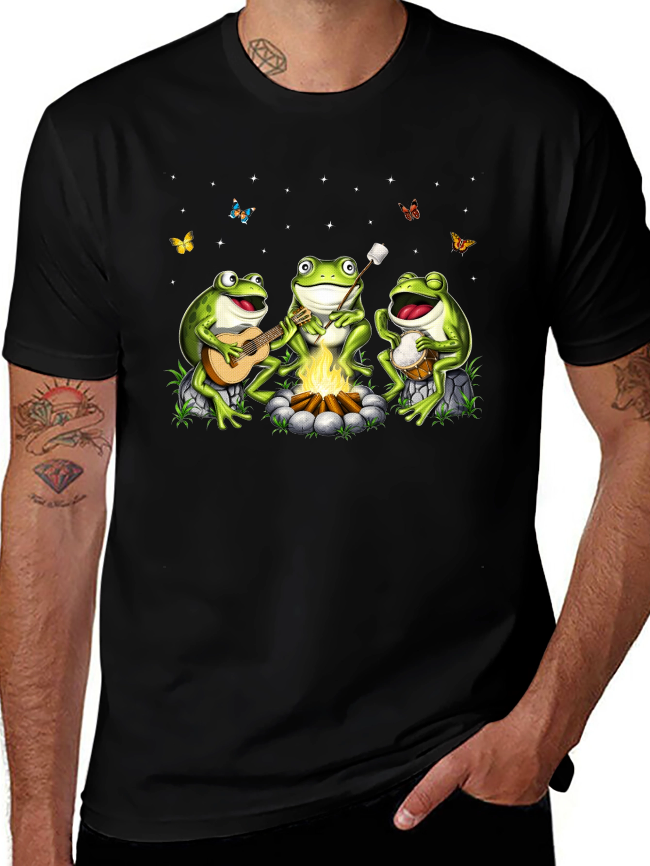 Campfire Frogs Graphic Tee