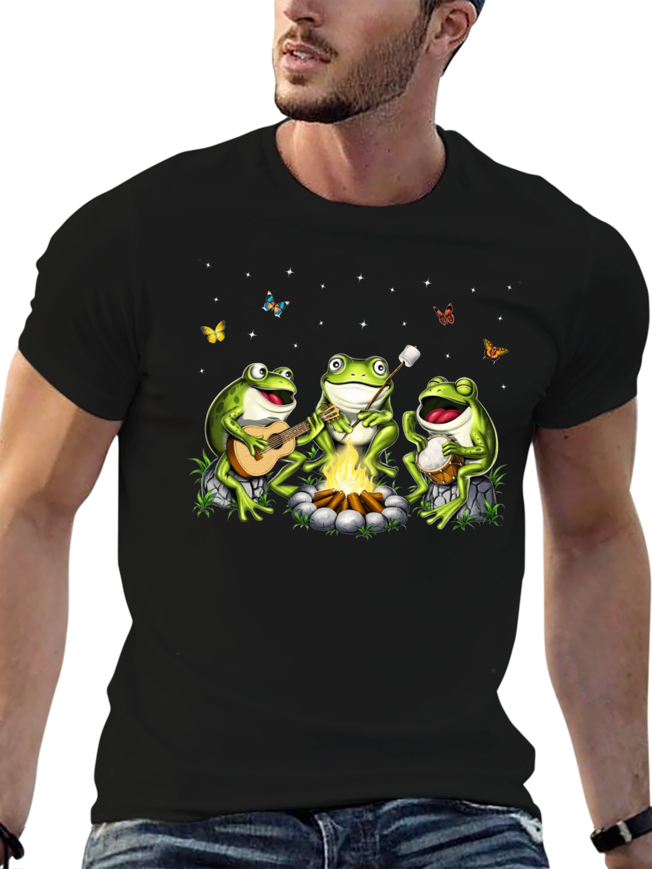 Campfire Frogs Graphic Tee
