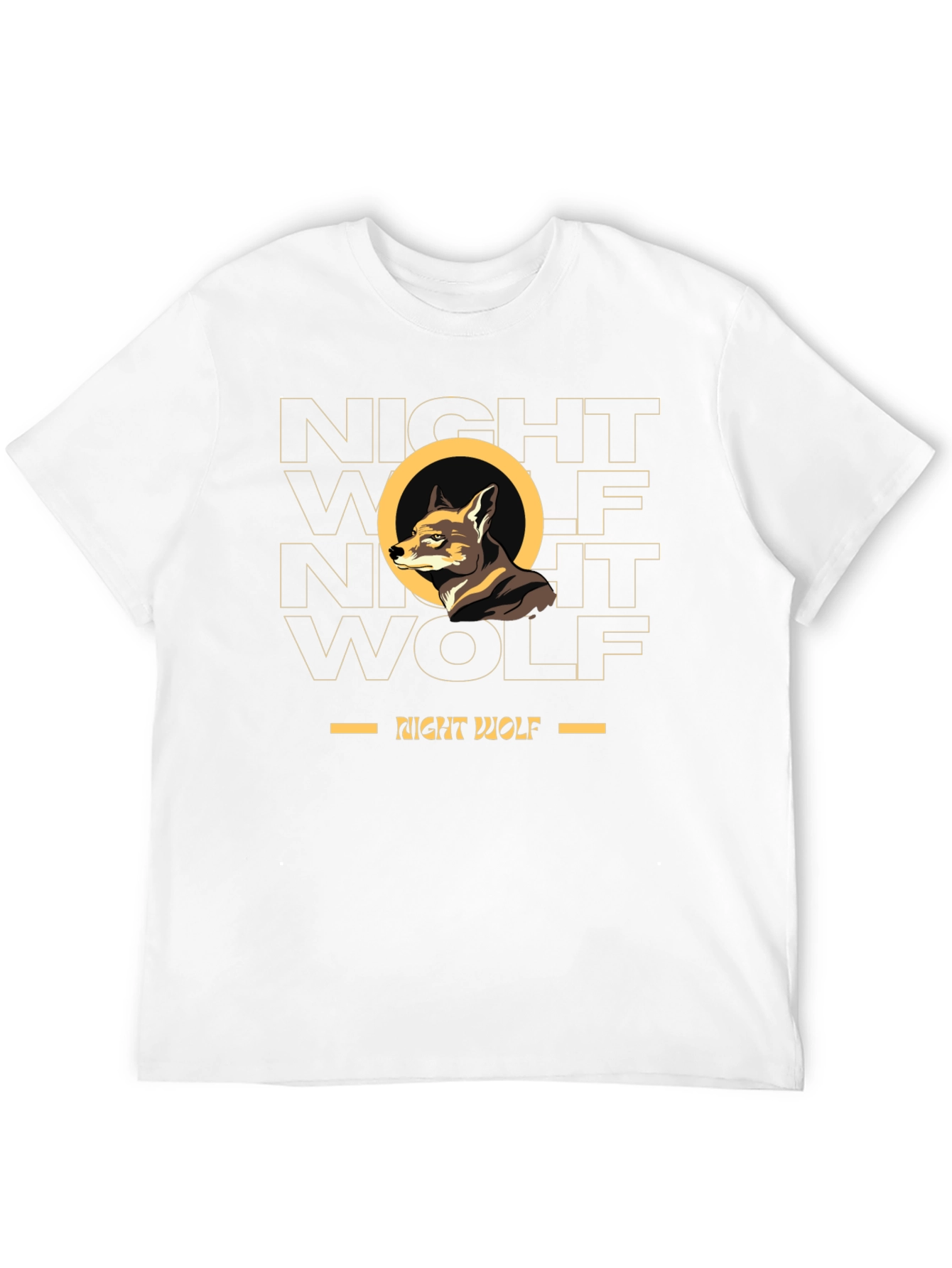 Night Wolf Graphic Tee - Stylish Black T-Shirt