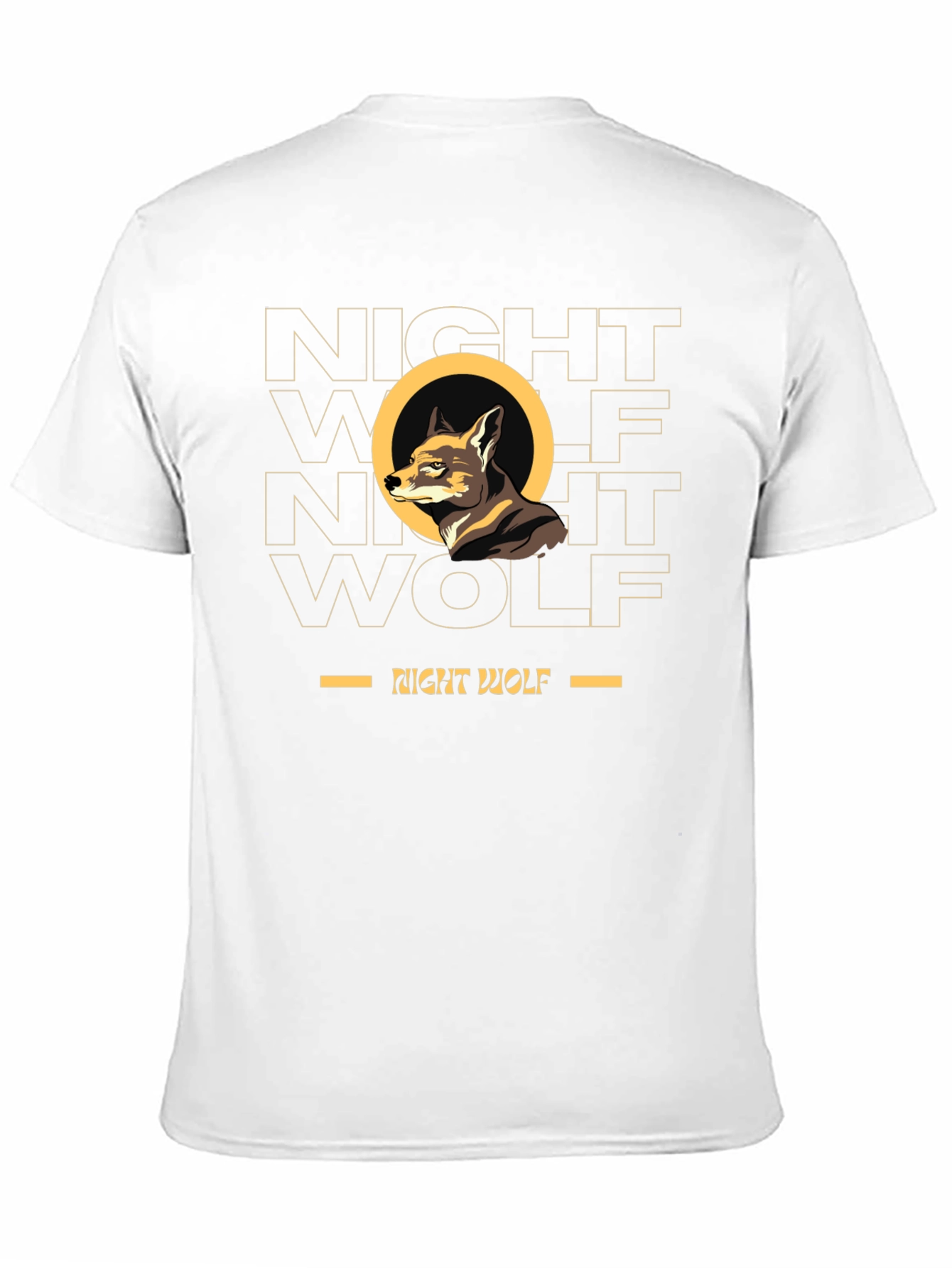 Night Wolf Graphic Tee - Stylish Black T-Shirt