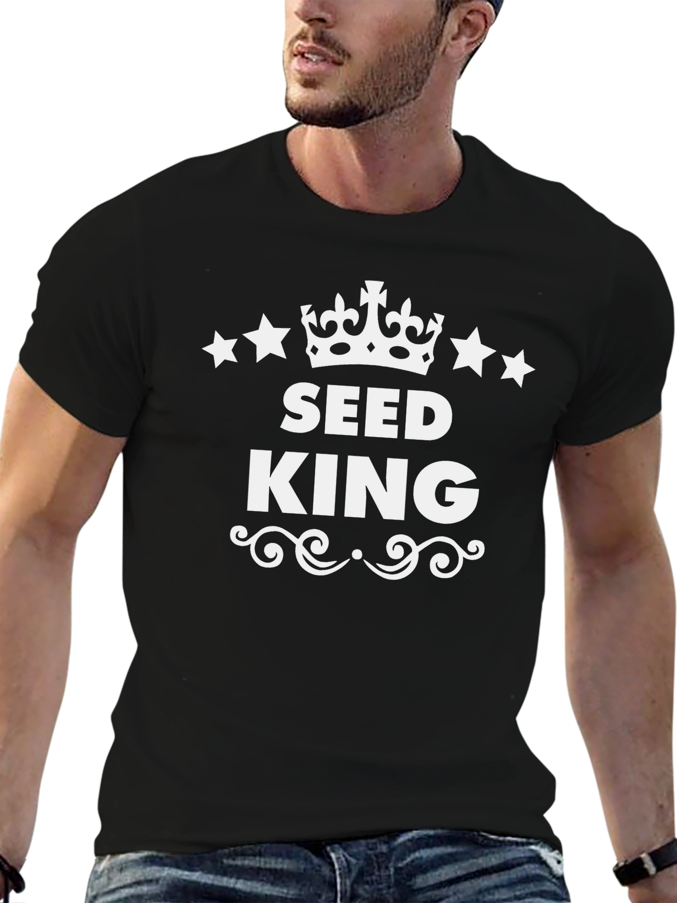 Seed King T-Shirt - Crown & Star Design
