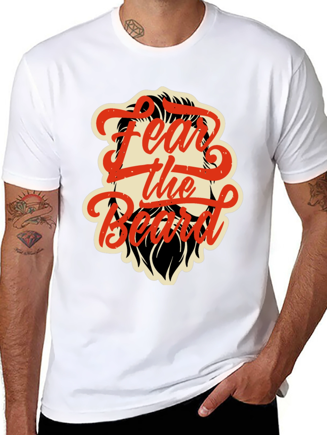 Fear the Beard Graphic Tee - Black