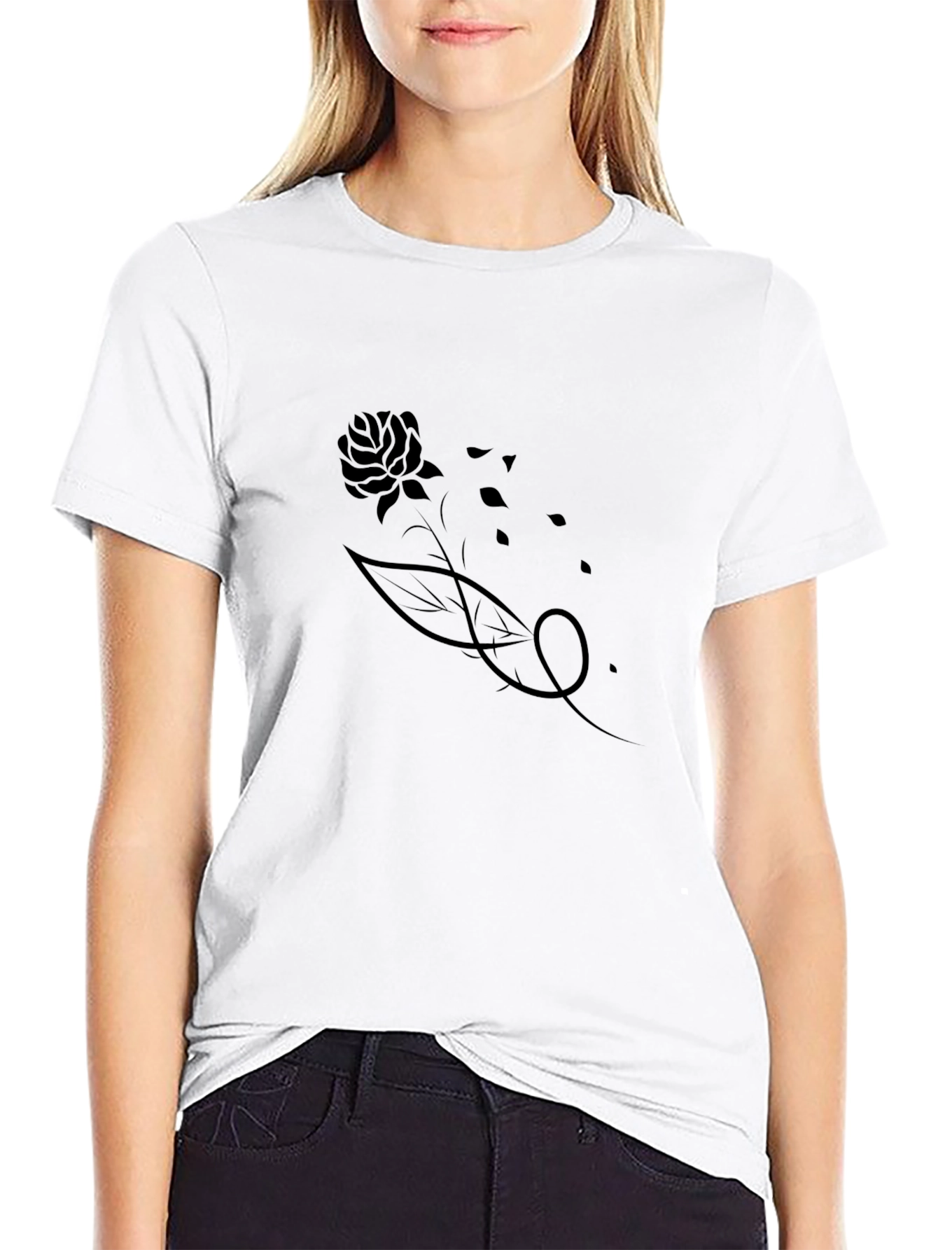 Black Rose Tattoo T-Shirt for Men