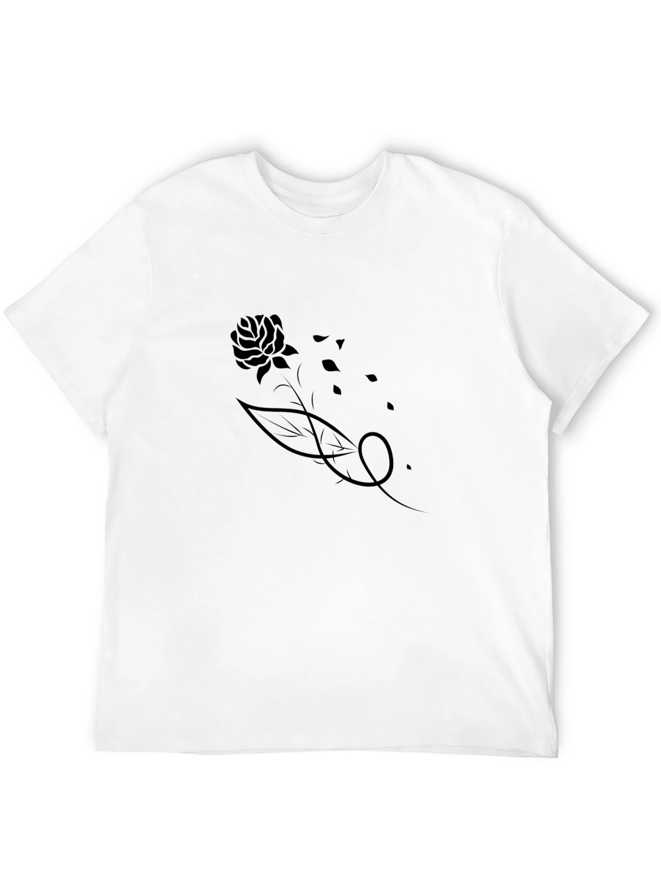 Black Rose Tattoo T-Shirt for Men