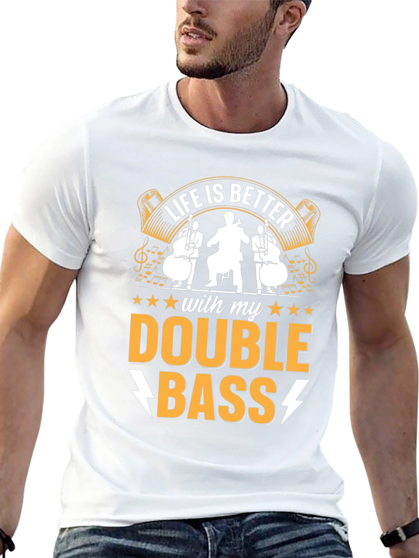 Life is Better with Double Bass T-Shirt