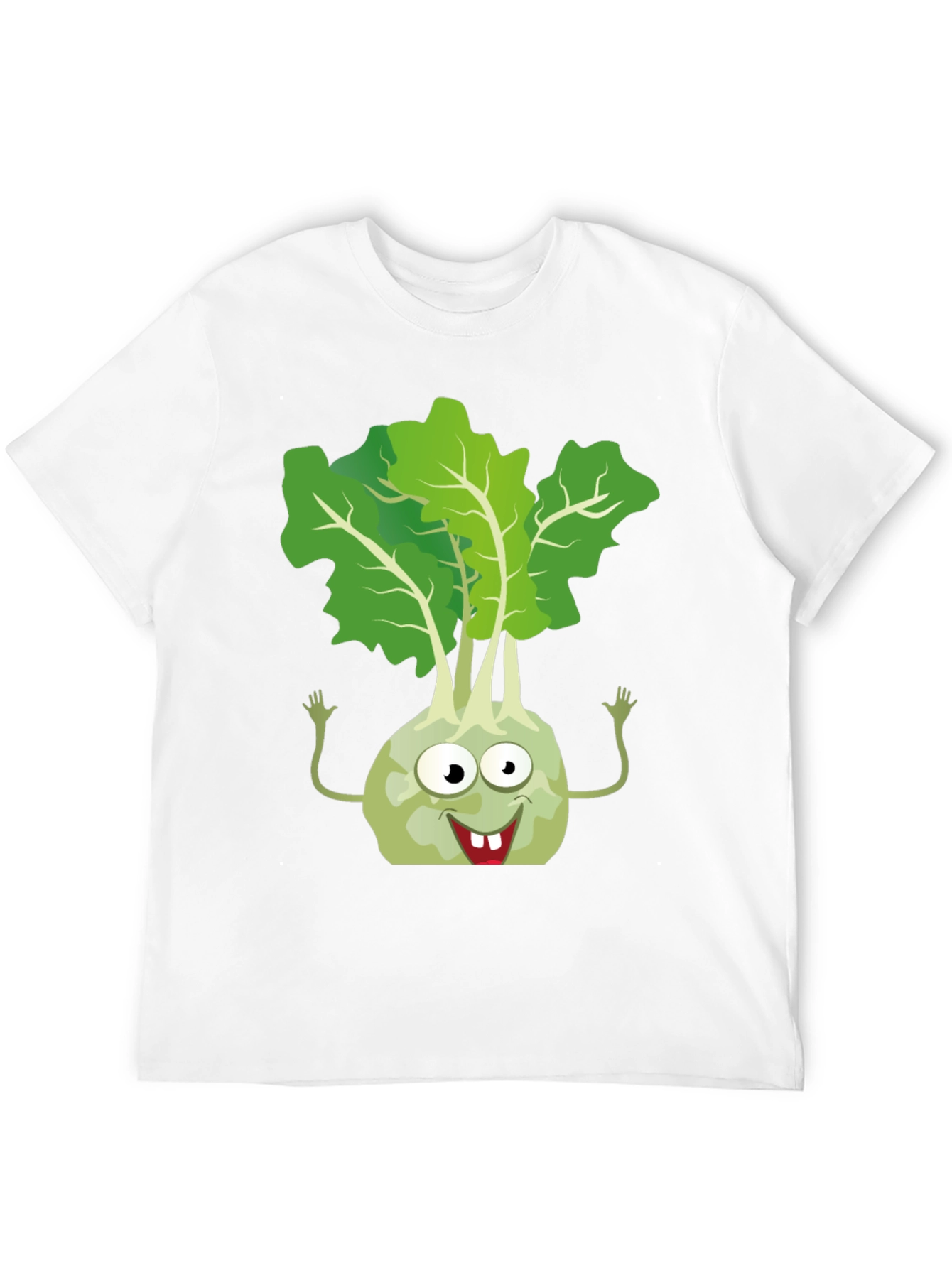 Kohlrabi Cartoon T-Shirt - Fun Vegetable Tee