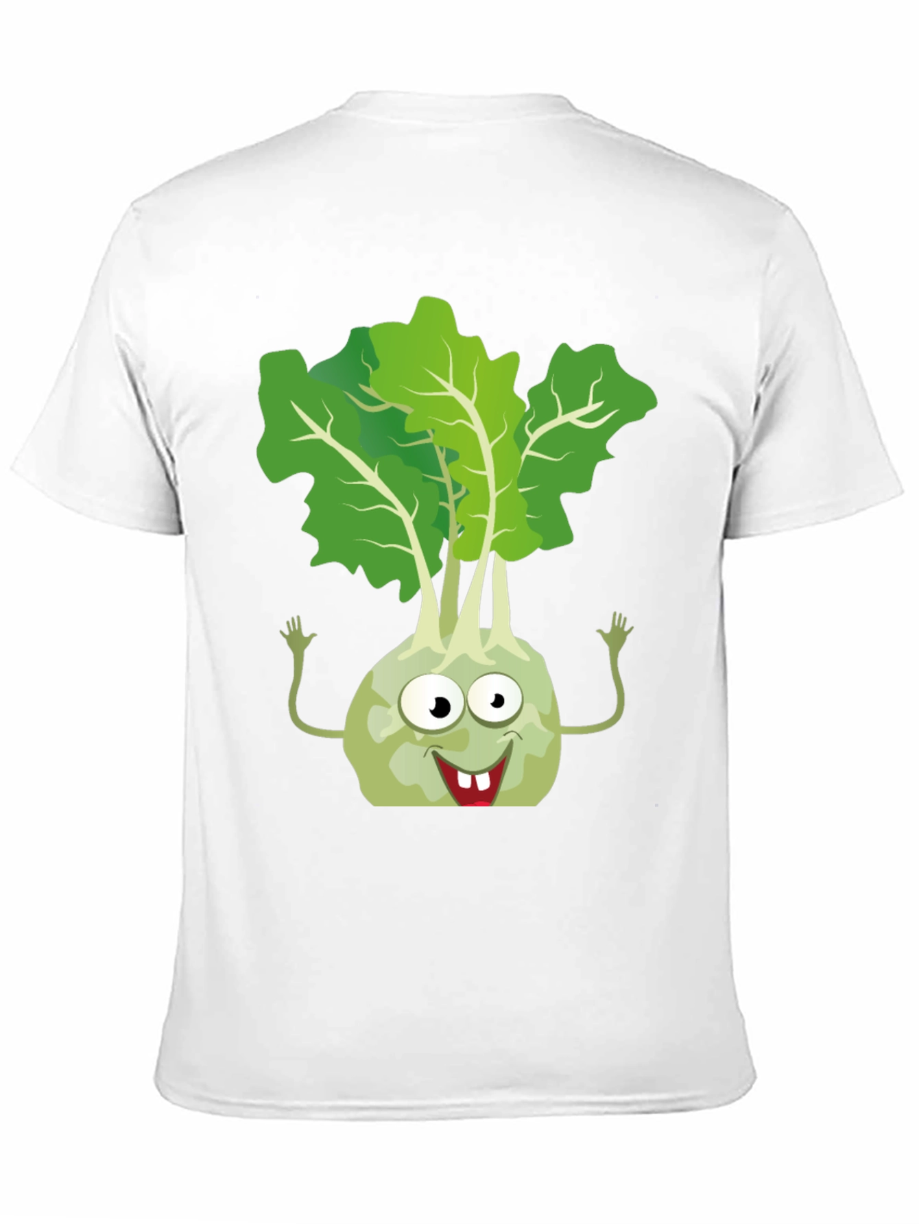 Kohlrabi Cartoon T-Shirt - Fun Vegetable Tee