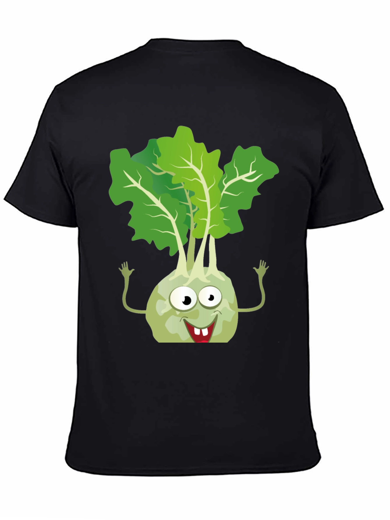 Kohlrabi Cartoon T-Shirt - Fun Vegetable Tee