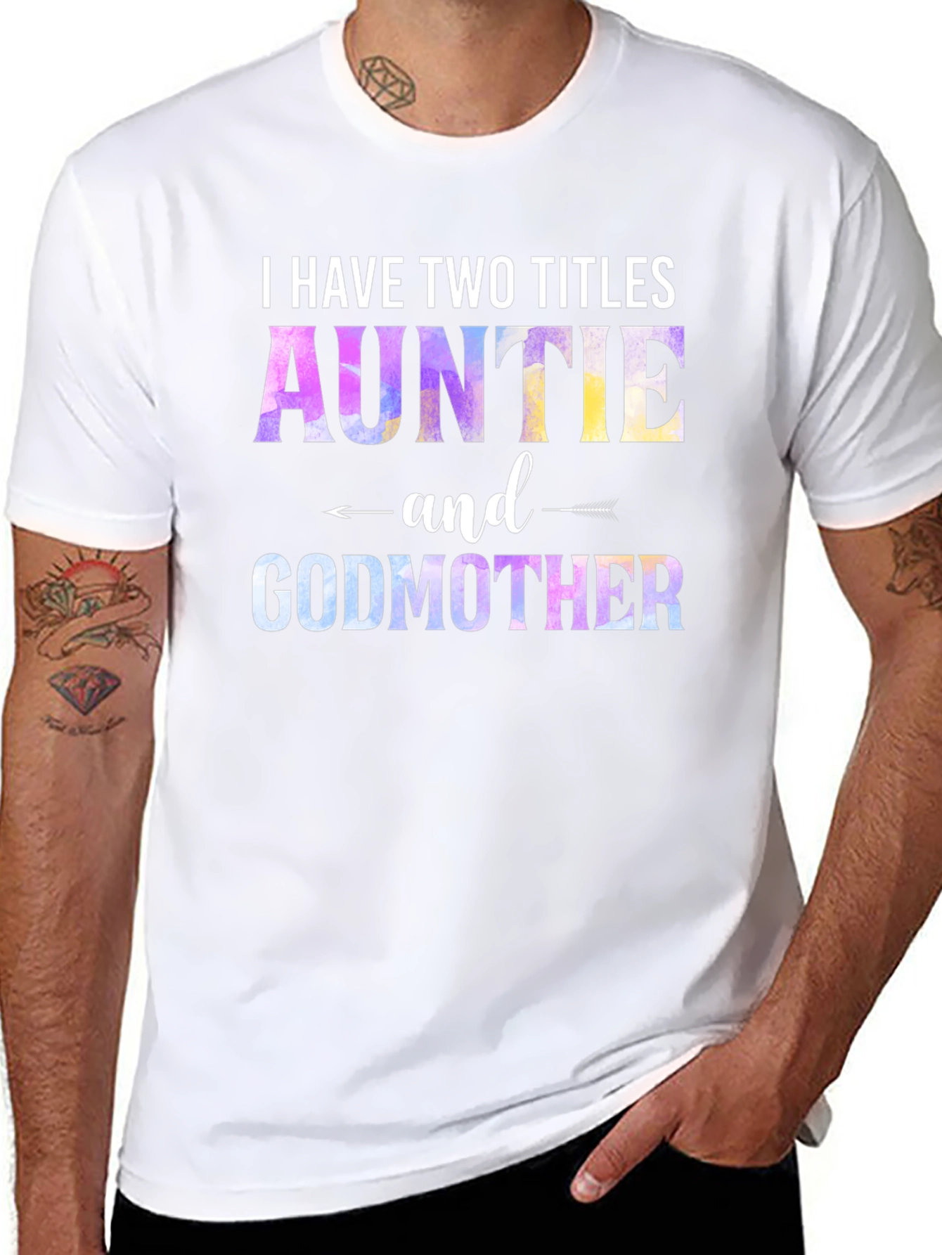 Auntie and Godmother T-Shirt - Unique Tie-Dye Design