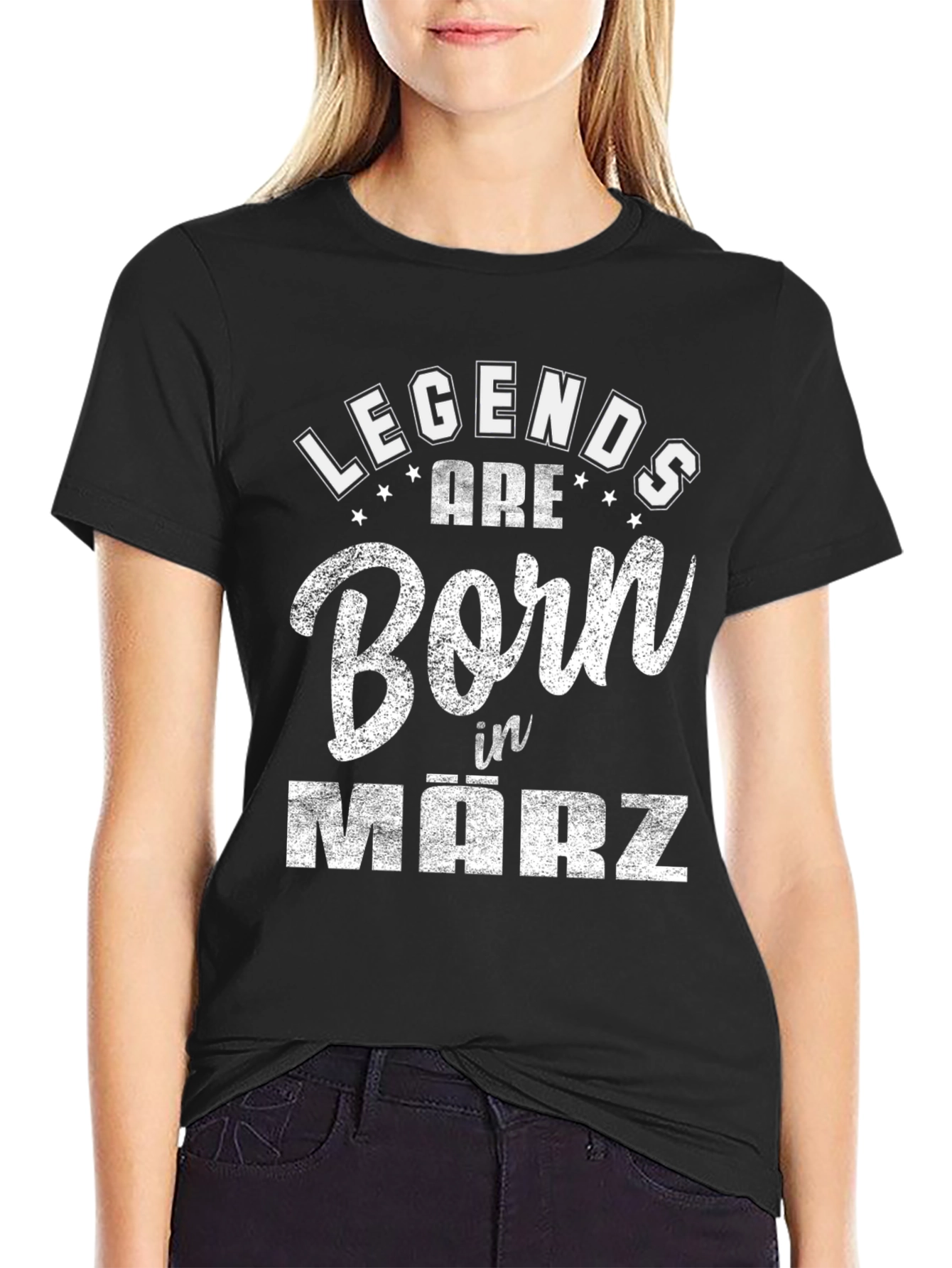 Legends Are Born in März Black T-Shirt