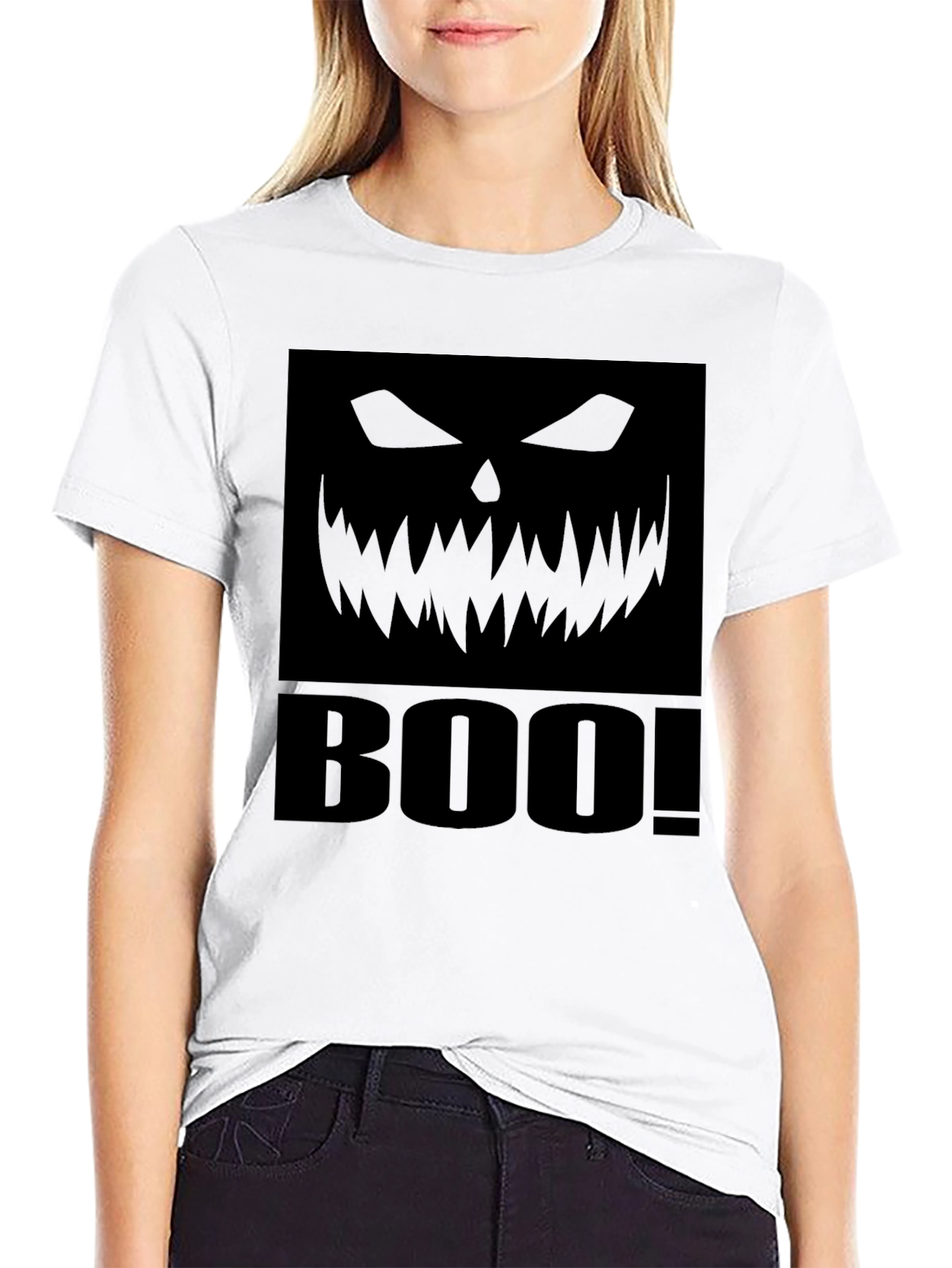 Spooky Boo! Halloween T-Shirt - Mens Black Tee