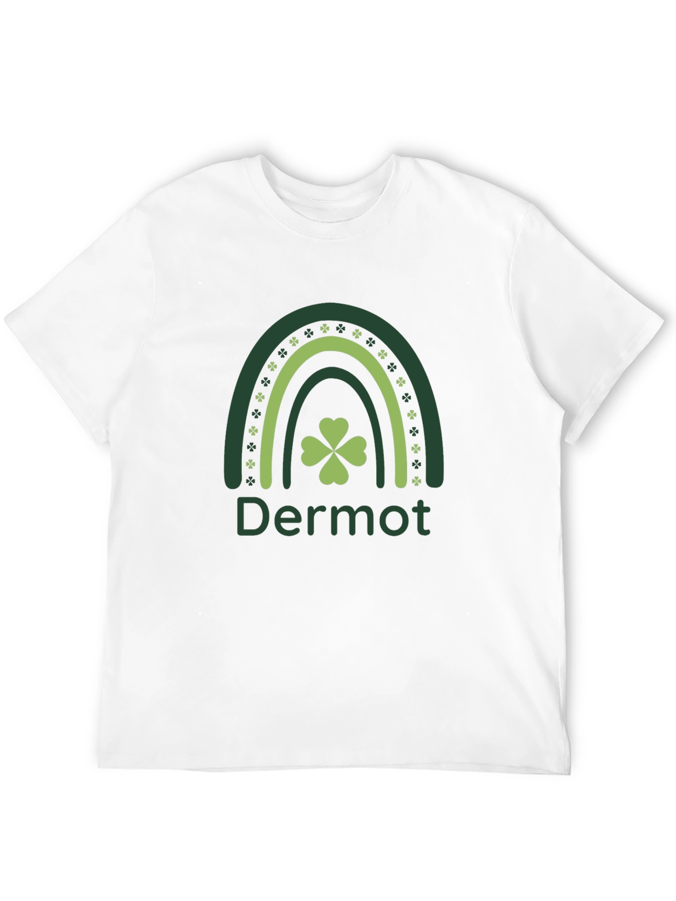 Dermot St. Patricks Day Rainbow Clover T-Shirt