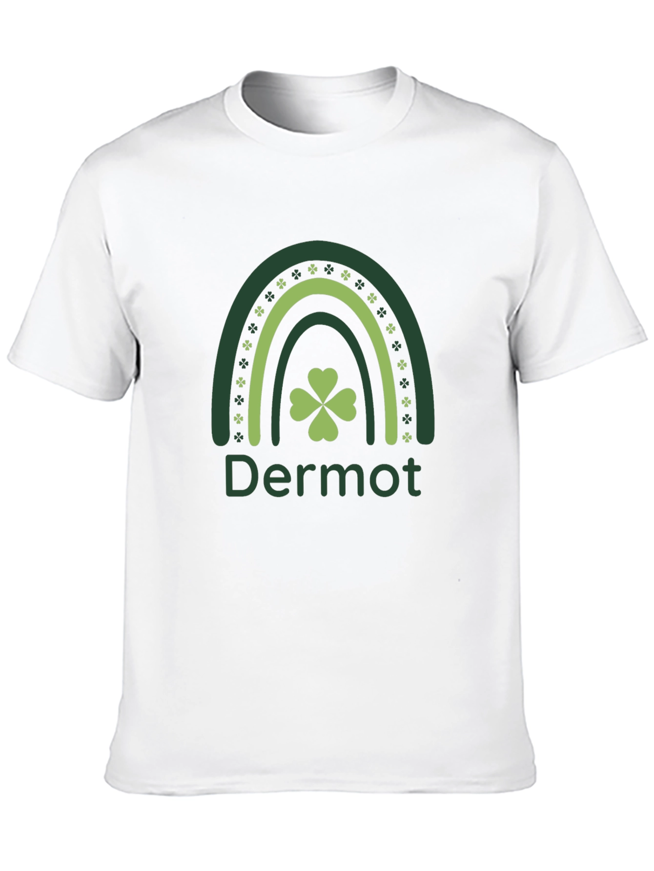 Dermot St. Patricks Day Rainbow Clover T-Shirt