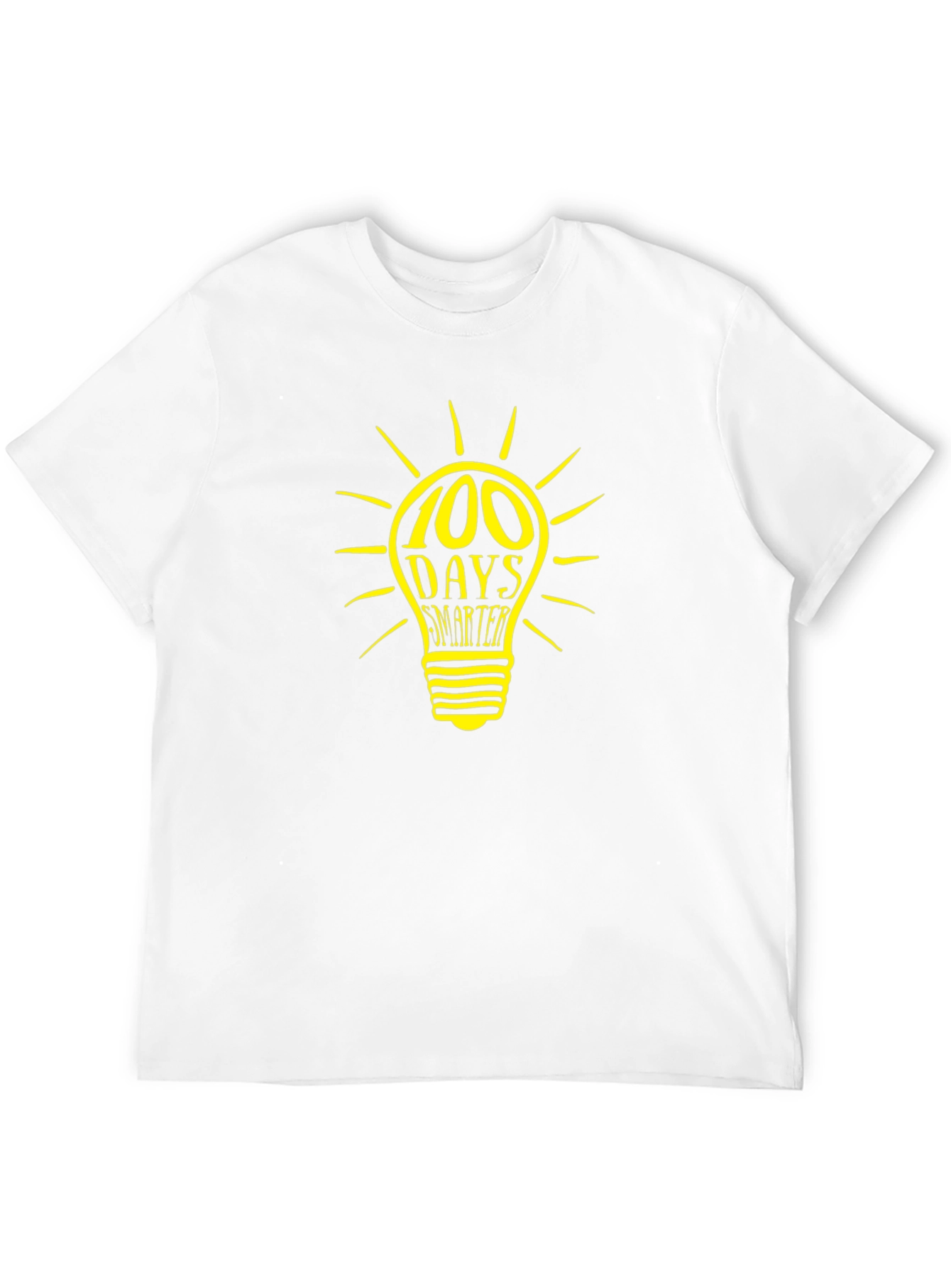 100 Days Smarter Light Bulb Graphic Tee - Black