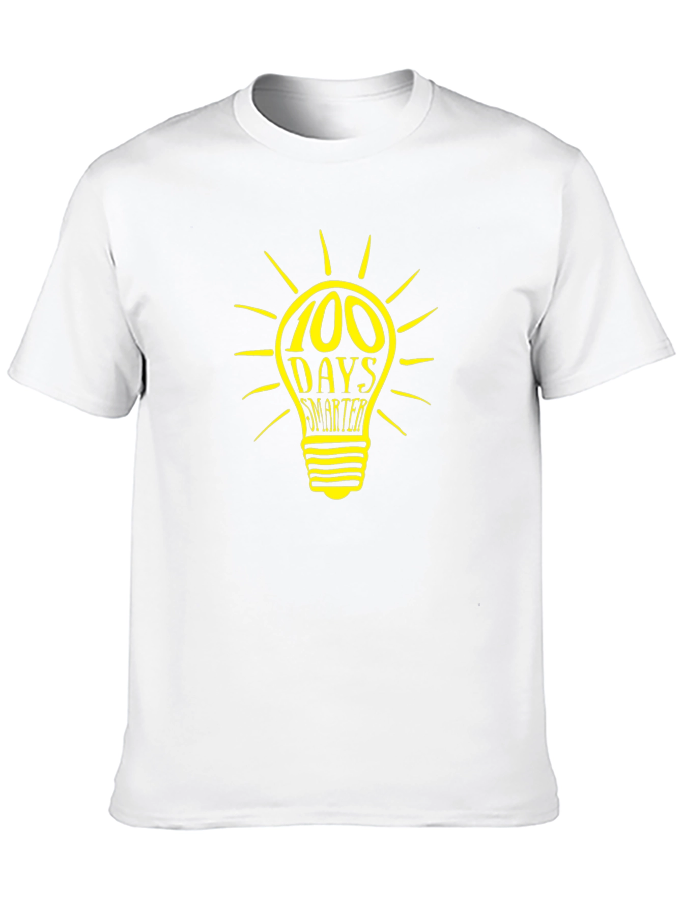 100 Days Smarter Light Bulb Graphic Tee - Black