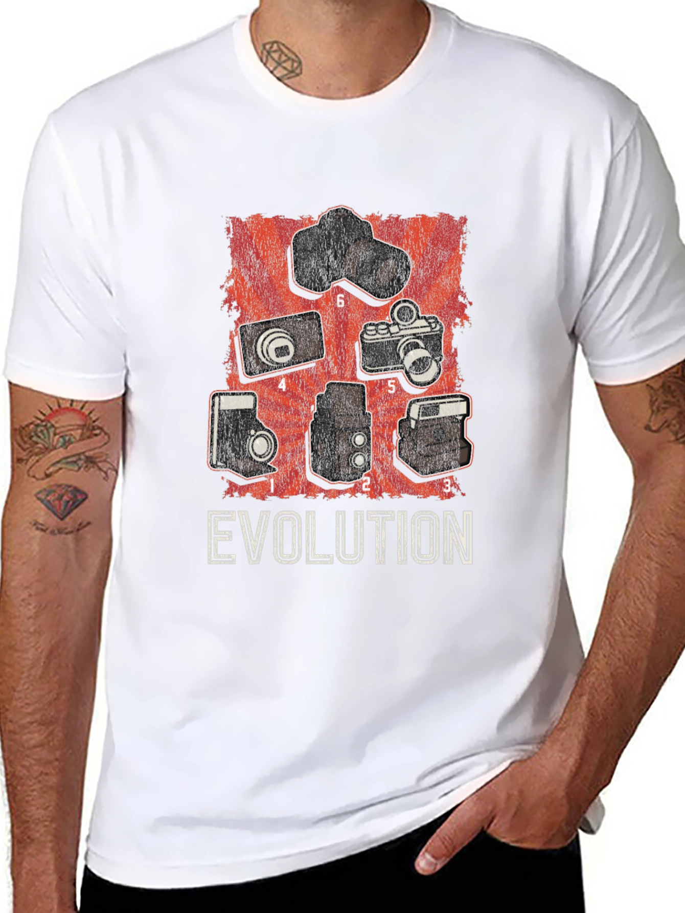 Camera Evolution Graphic T-Shirt