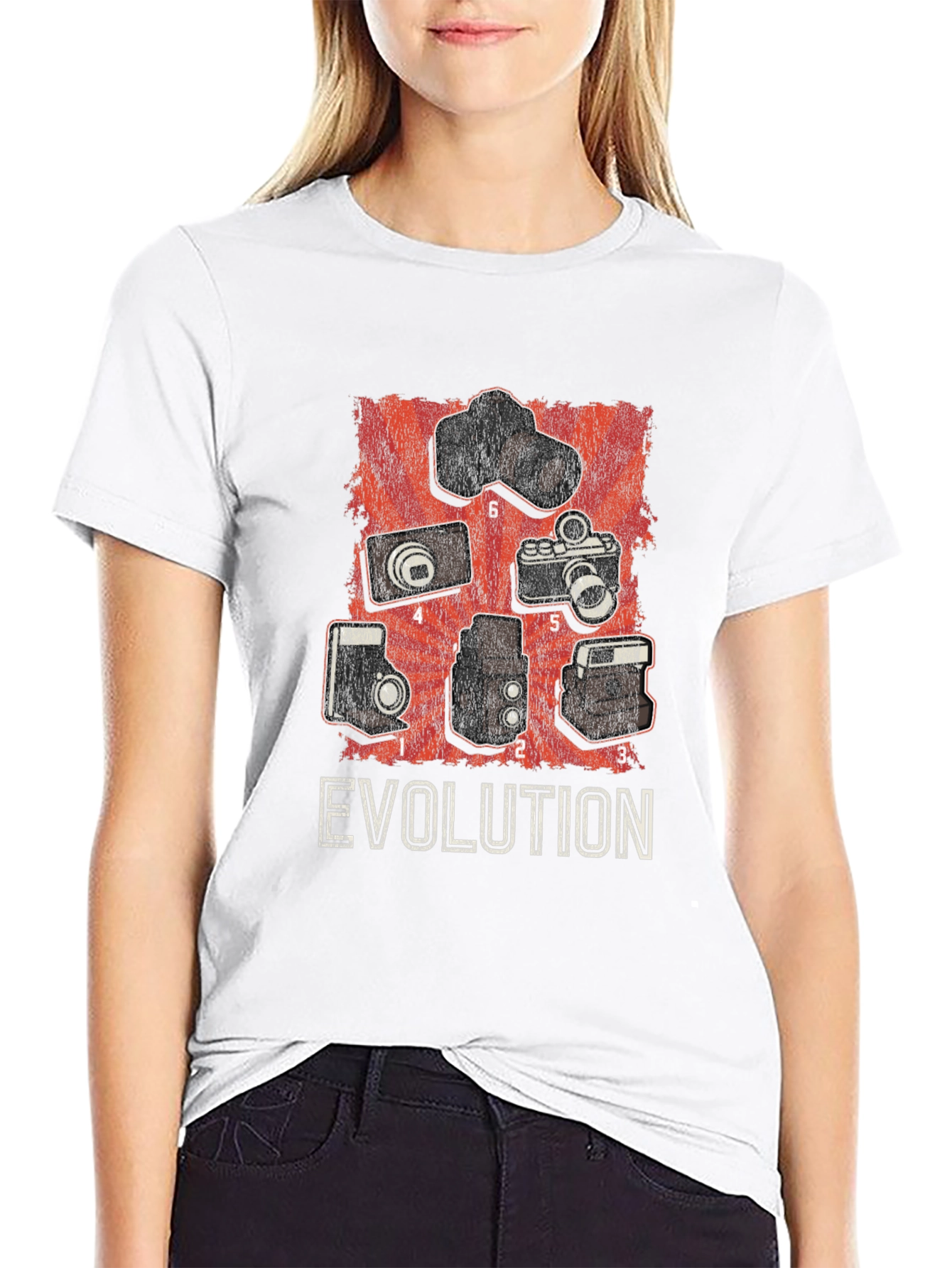 Camera Evolution Graphic T-Shirt