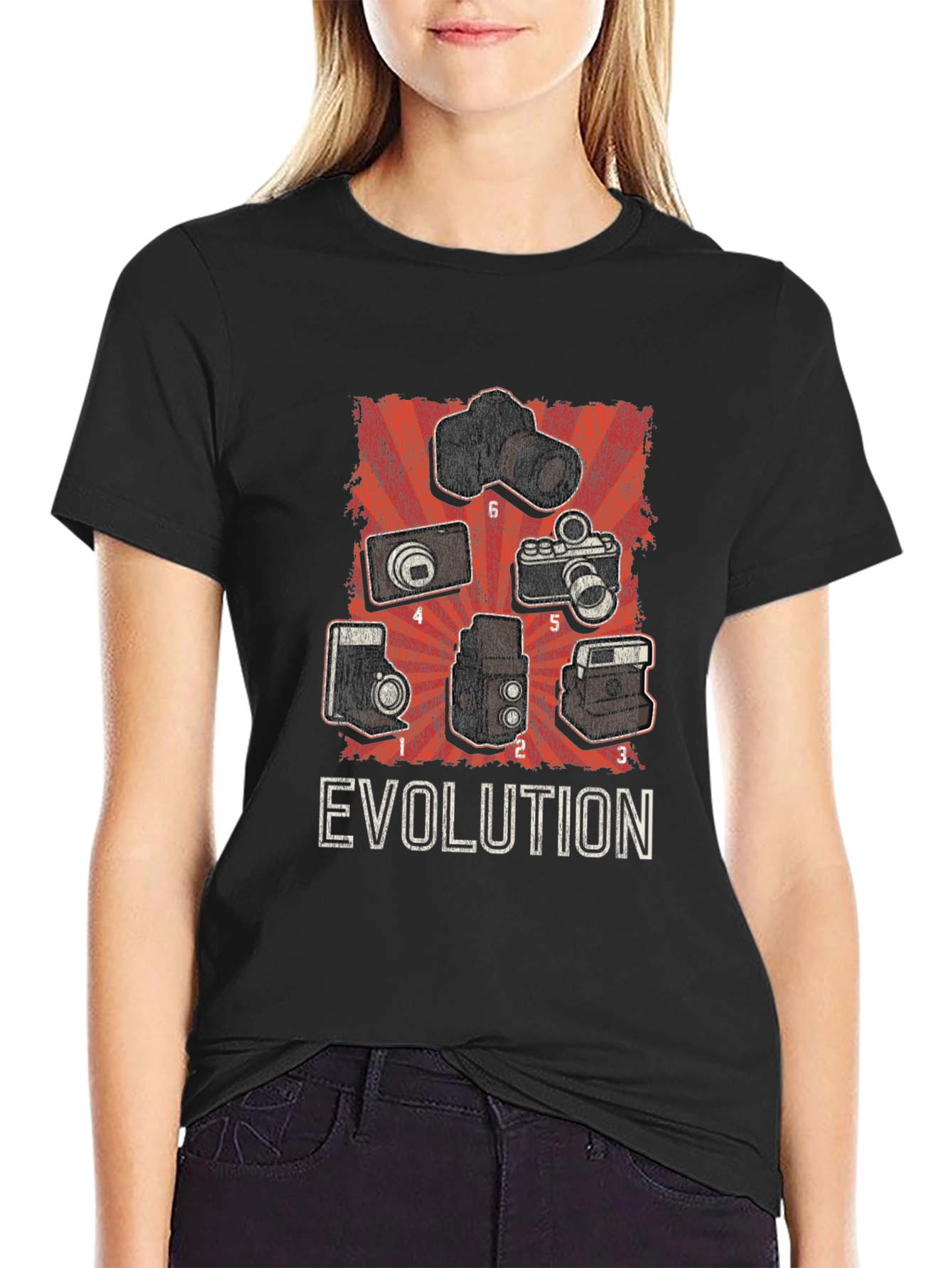 Camera Evolution Graphic T-Shirt