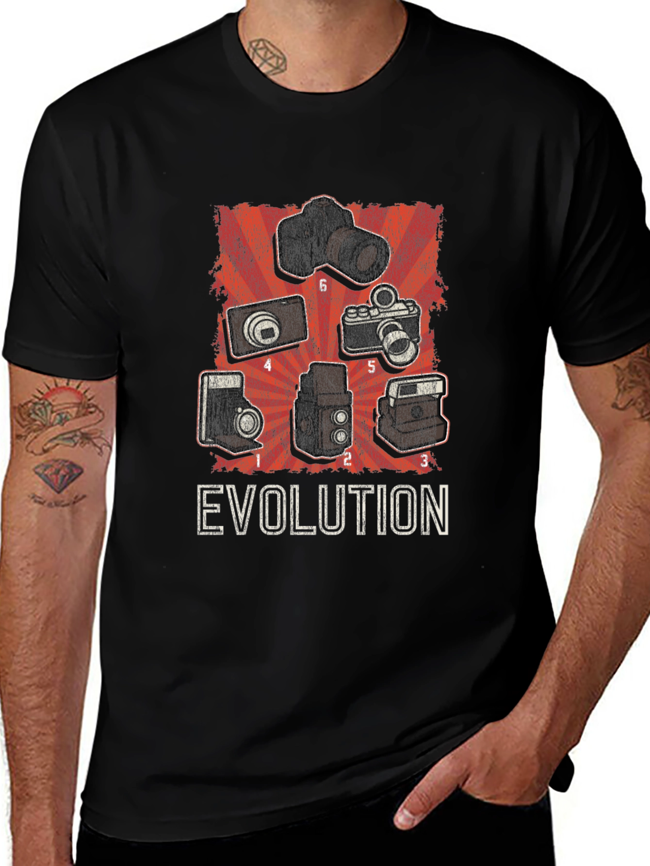 Camera Evolution Graphic T-Shirt